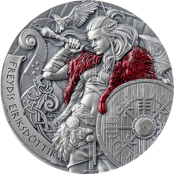 Srebrna moneta Droga do Walhalli: Freydis Eiriksdottir 2 uncje 2024 - wysyłka 24 h! - Mennica Skarbowa