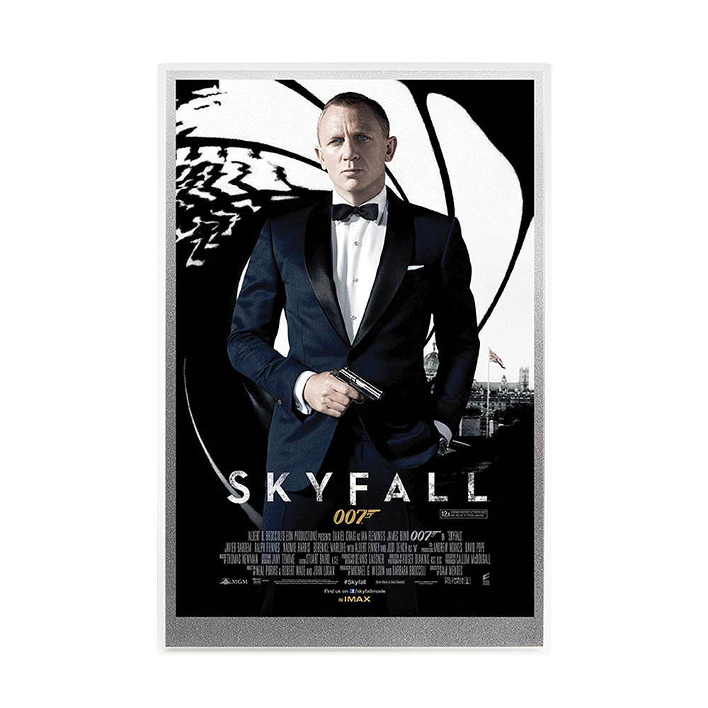 Srebrna moneta JAMES BOND Skyfall Plakat 2020 - 5 g - wysyłka 24 h! - Mennica Skarbowa