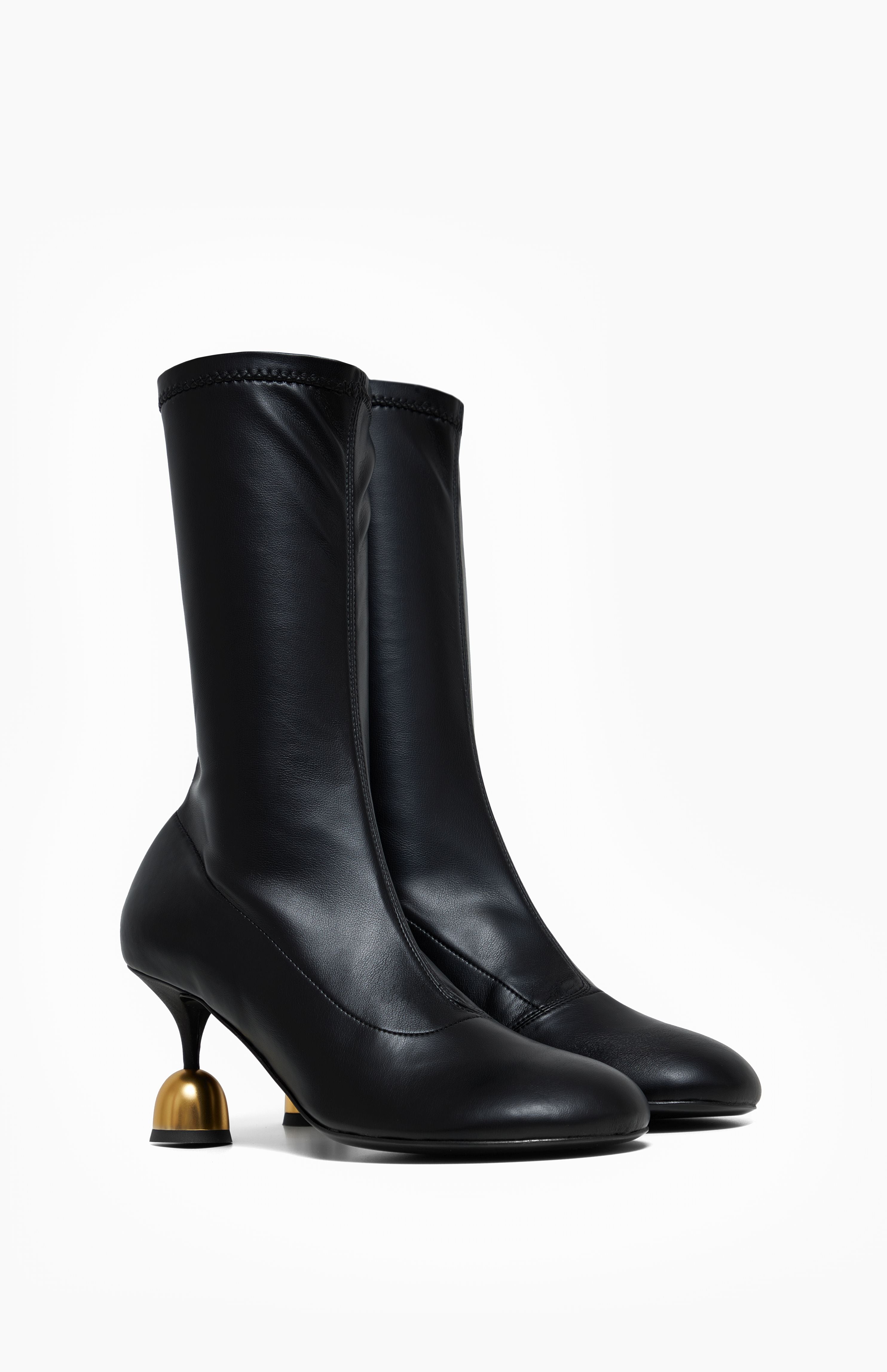 Skórzane botki damskie CAROLE DEEP BLACK 41 - Vanda Novak