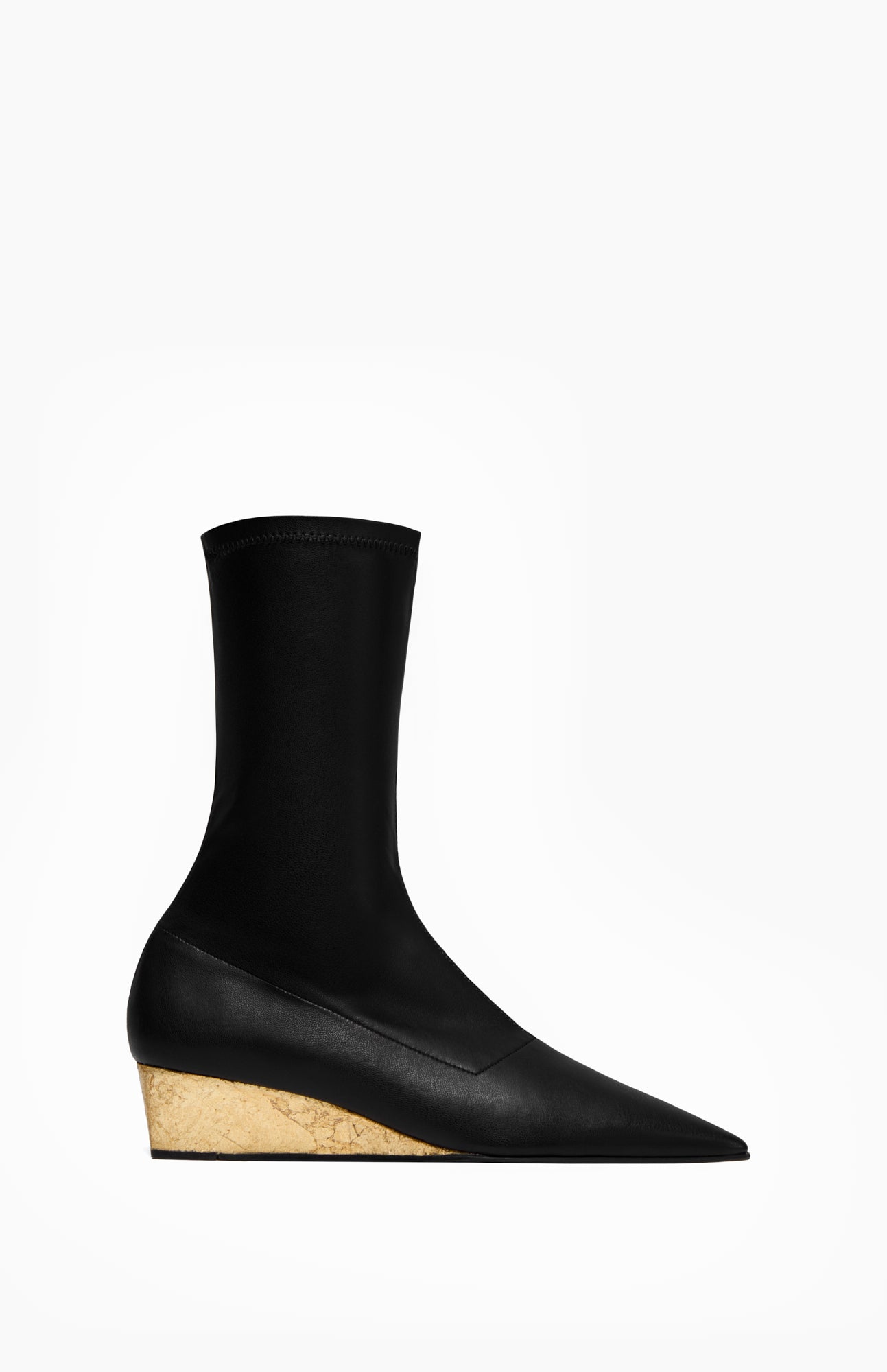 Skórzane botki damskie LUCIA DEEP BLACK 37 - Vanda Novak