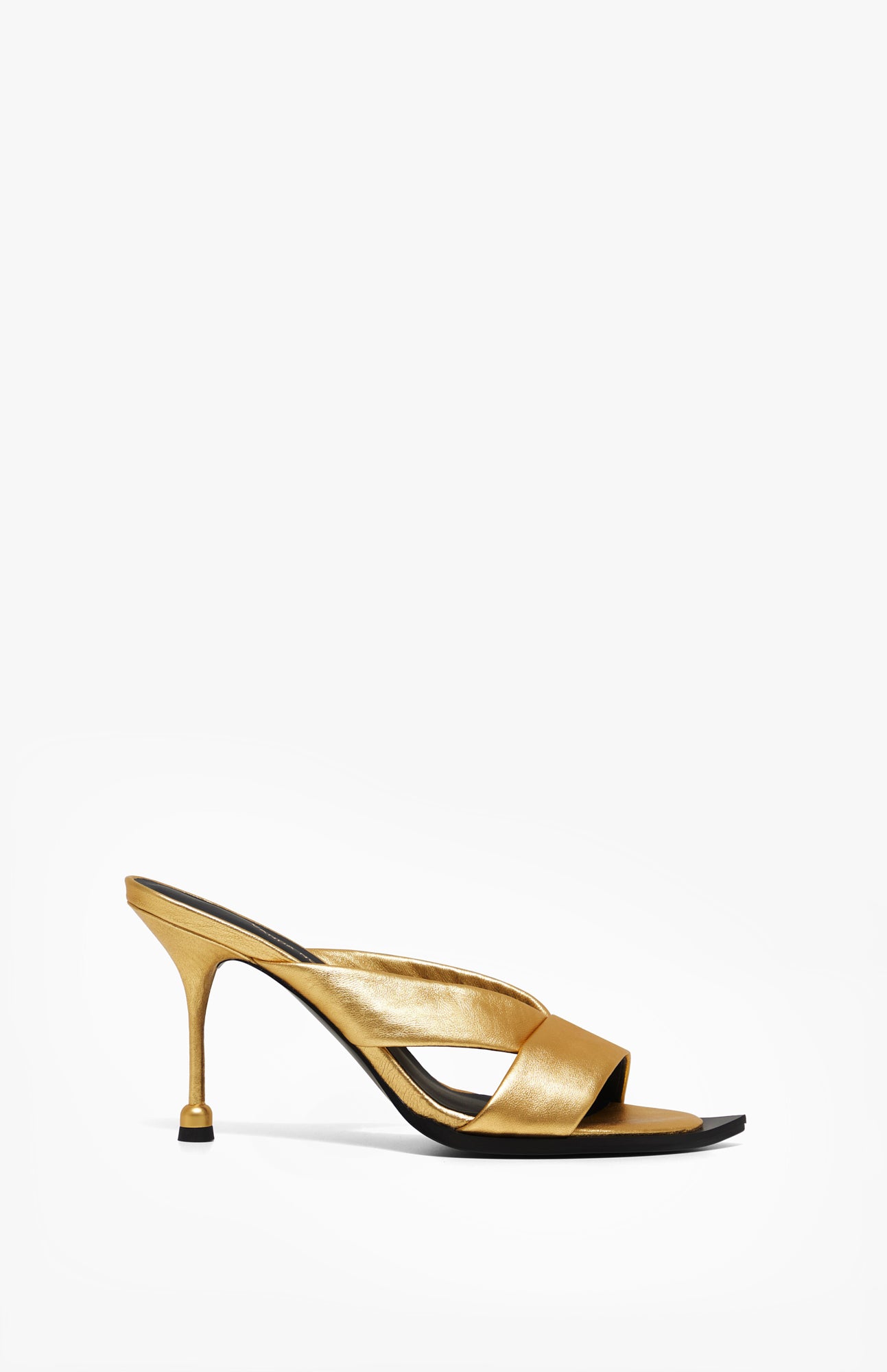 Klapki na obcasie MILA PLATINUM GOLD 42 - Vanda Novak