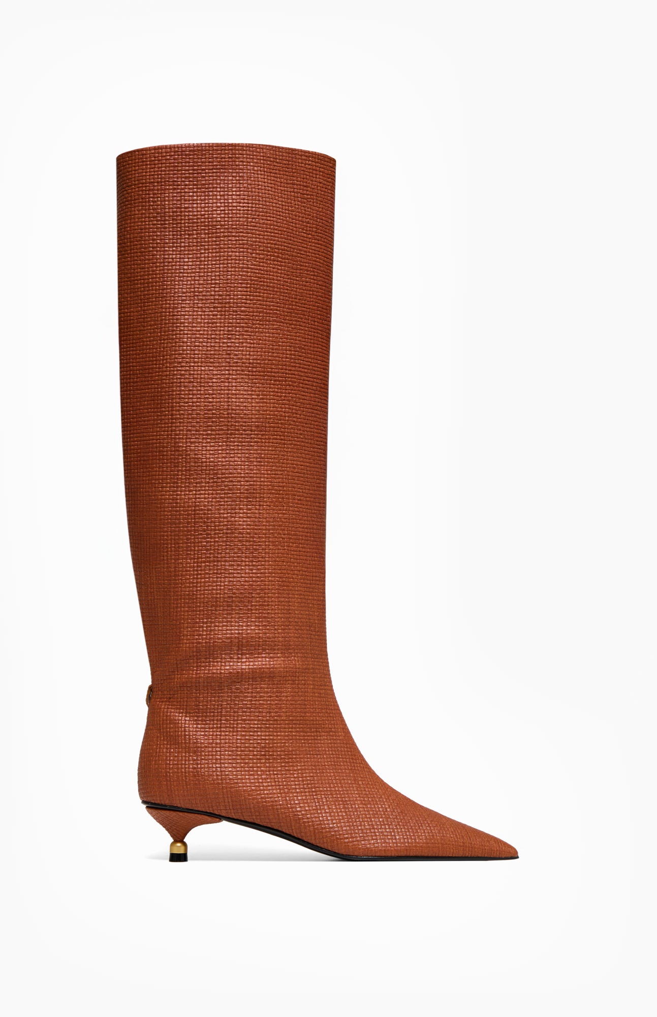 Skórzane kozaki damskie LISA BROWN JUTE 41 - Vanda Novak