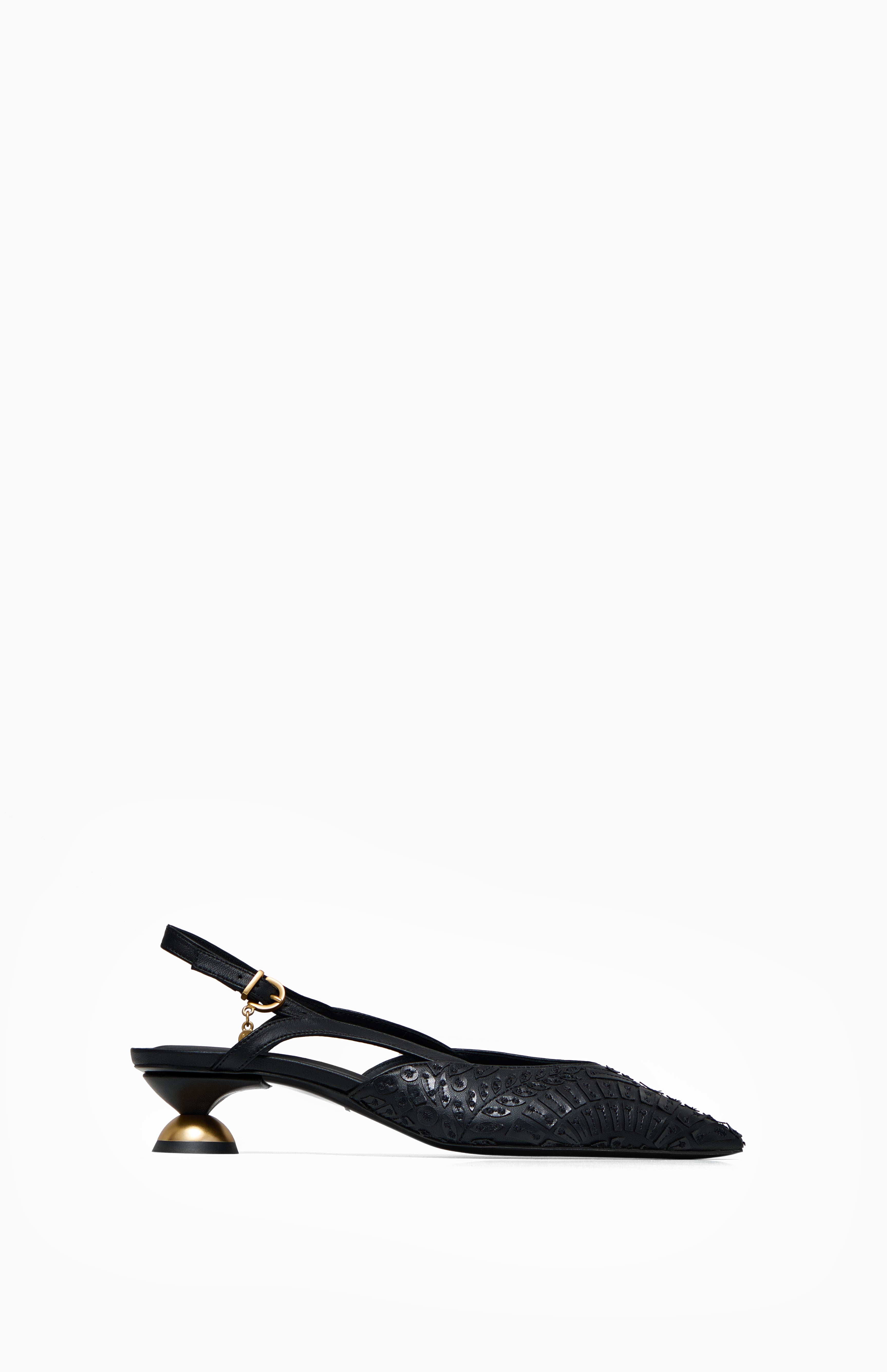 Czółenka na obcasie OPHELIA DEEP BLACK 41 - Vanda Novak