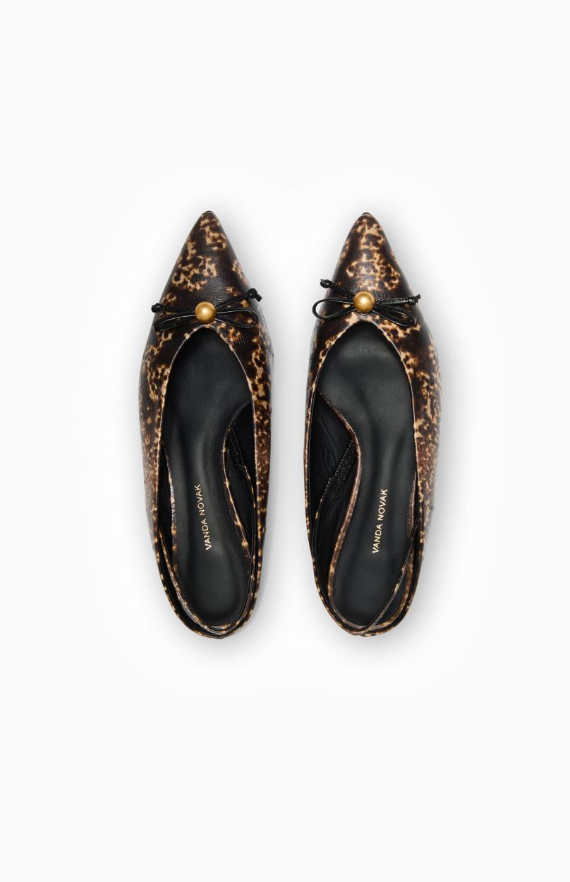 Baleriny skórzane CECILIA MURENA BROWN 42 - Vanda Novak