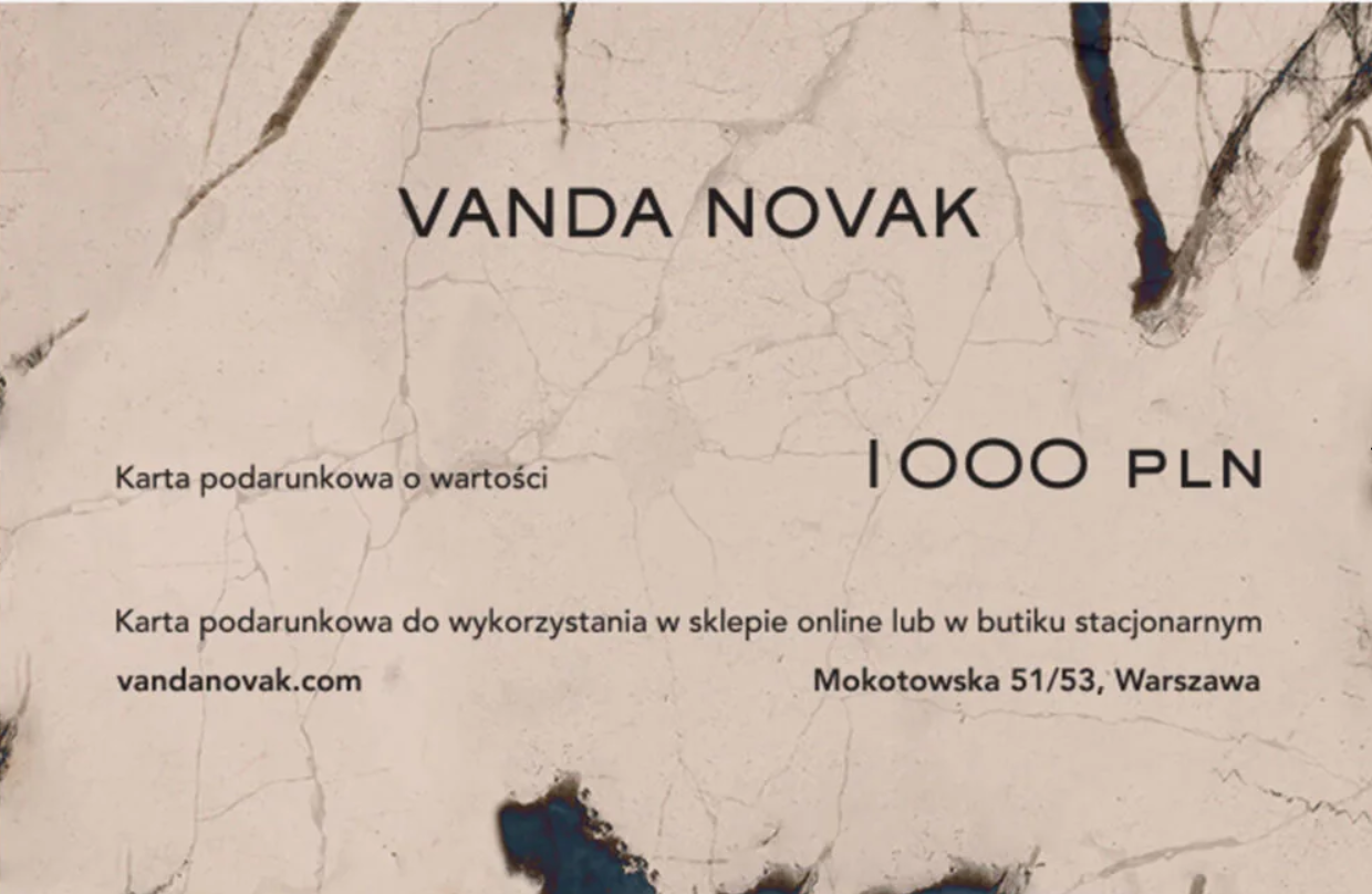 Karta Podarunkowa 1000zł - Vanda Novak