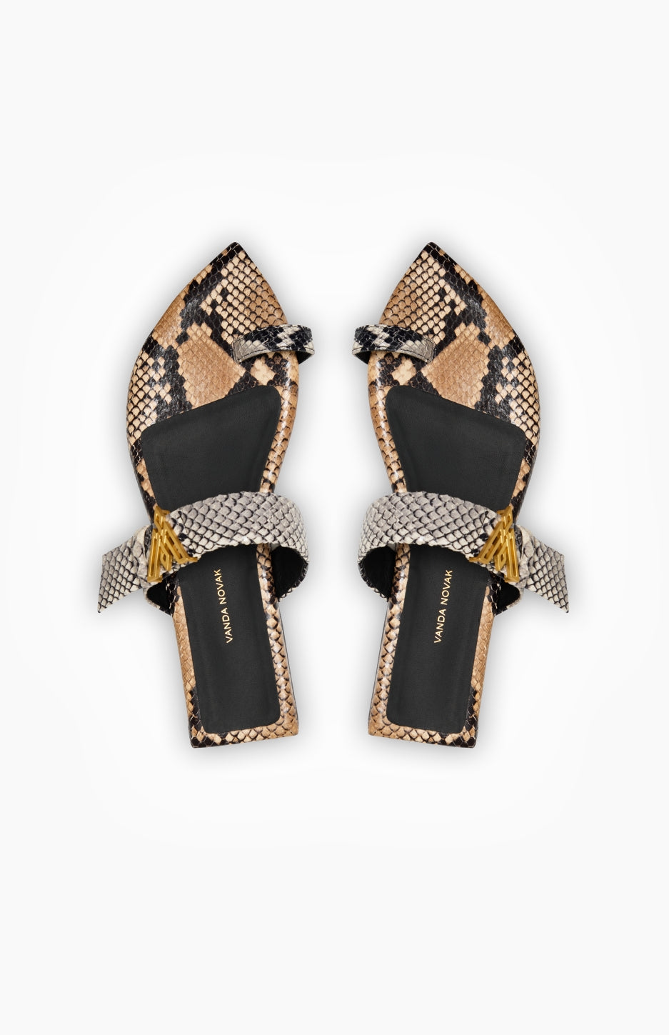 Klapki damskie DOLLY MELANGE PYTHON 41 - Vanda Novak