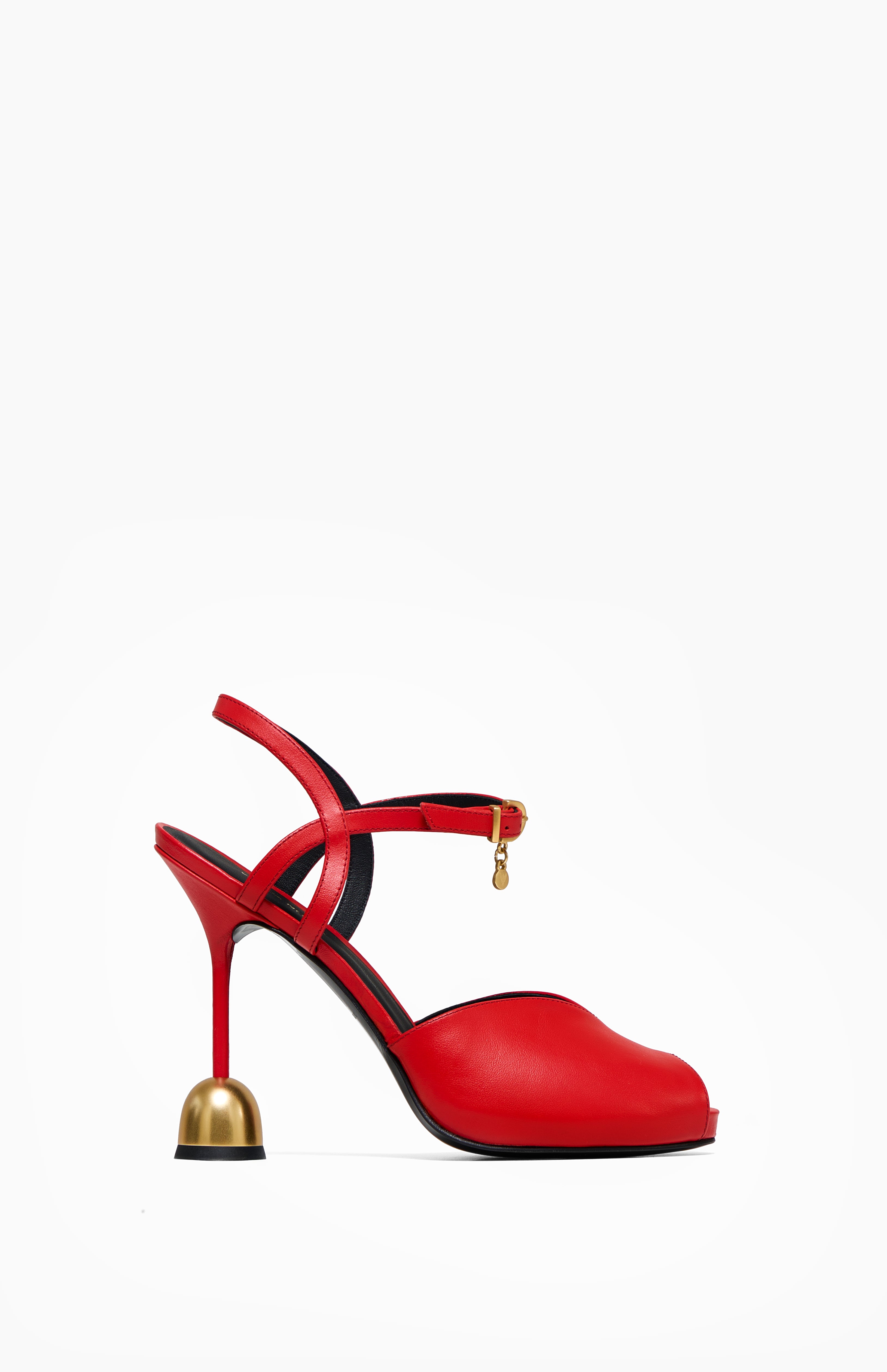 Sandały na obcasie MARILYN POPPY RED 36 - Vanda Novak