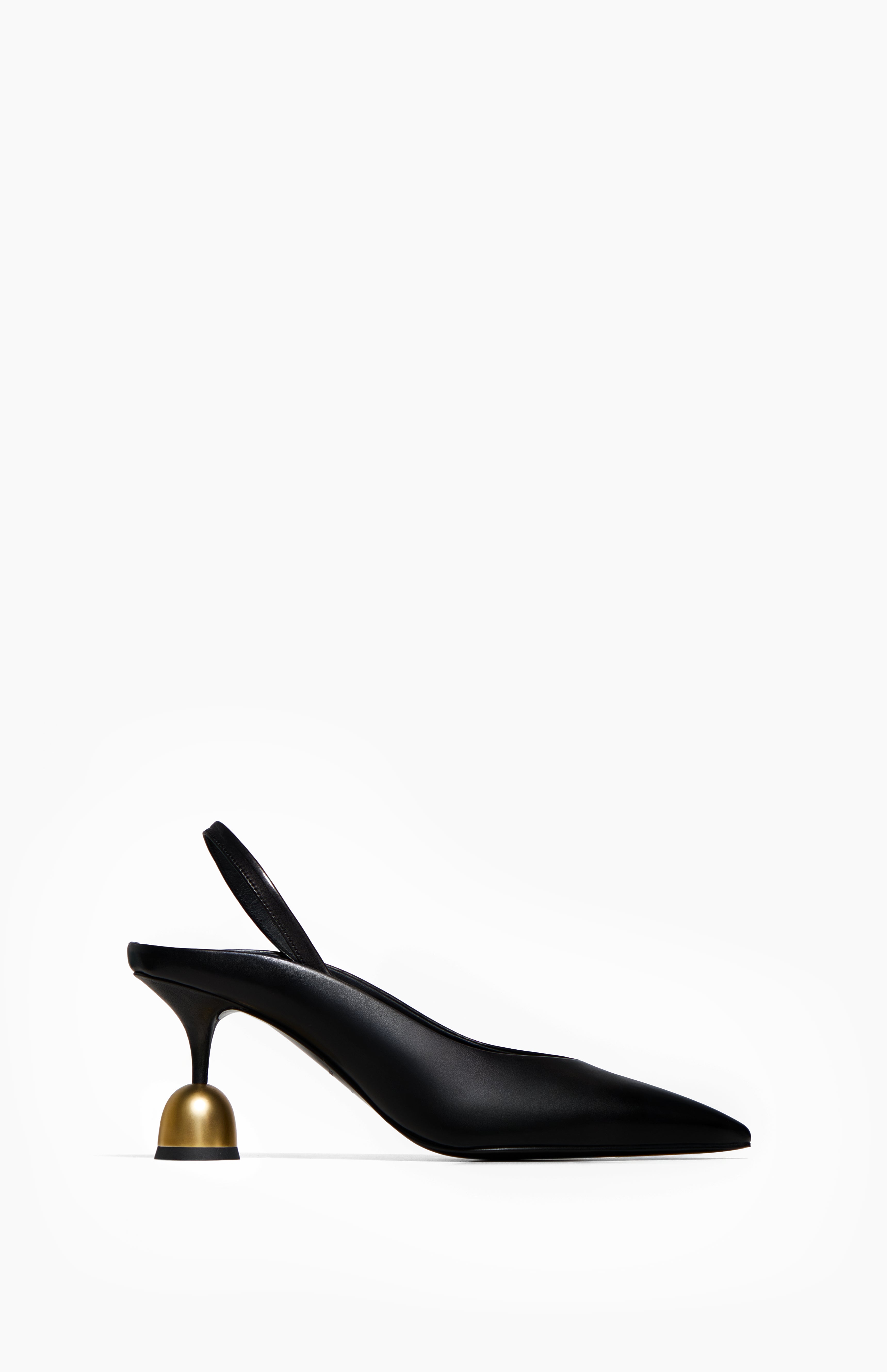 Czółenka na obcasie LUCY DEEP BLACK 35 - Vanda Novak