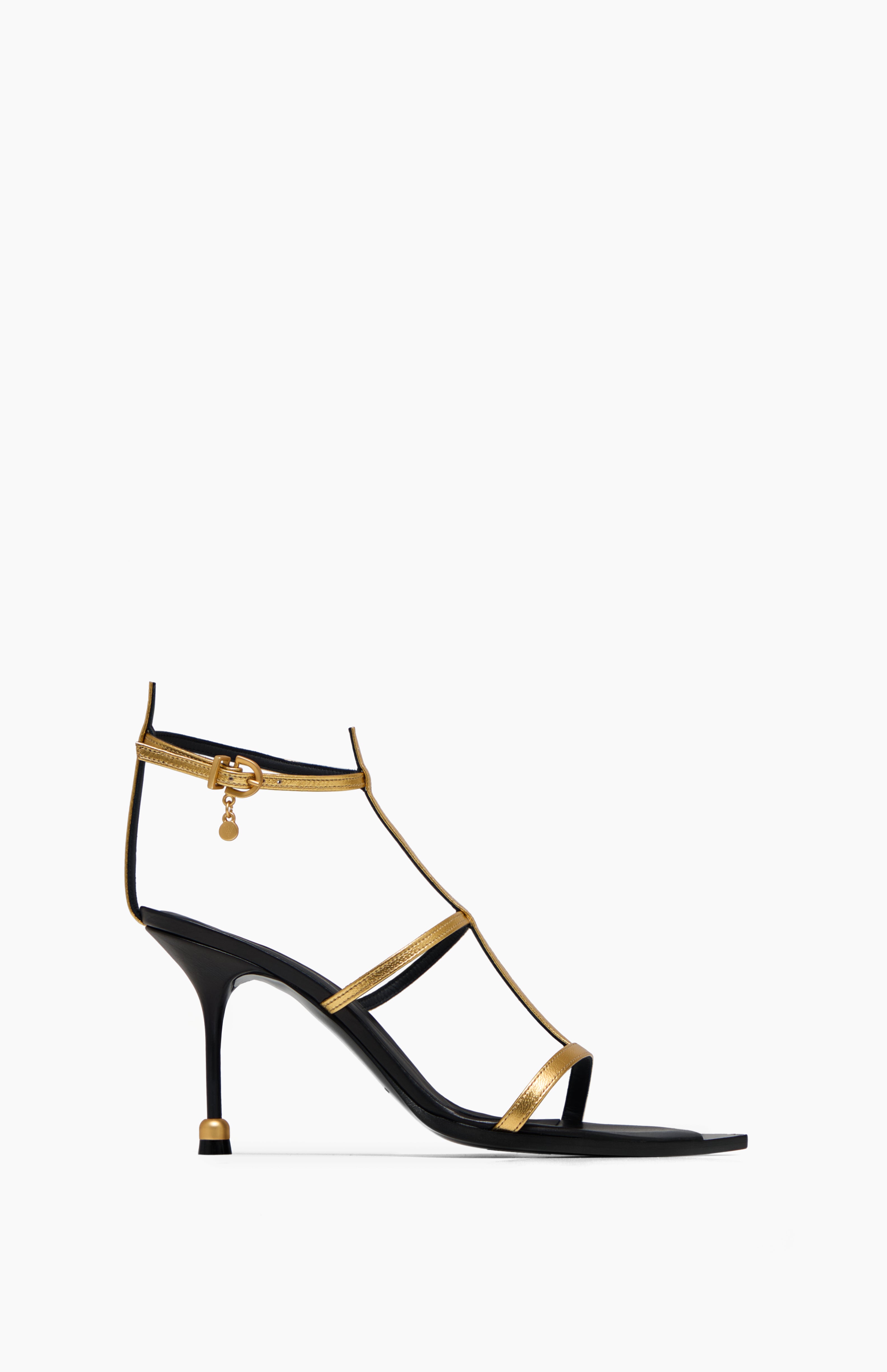 Sandały na obcasie HOLLY HONEY GOLD 40 - Vanda Novak