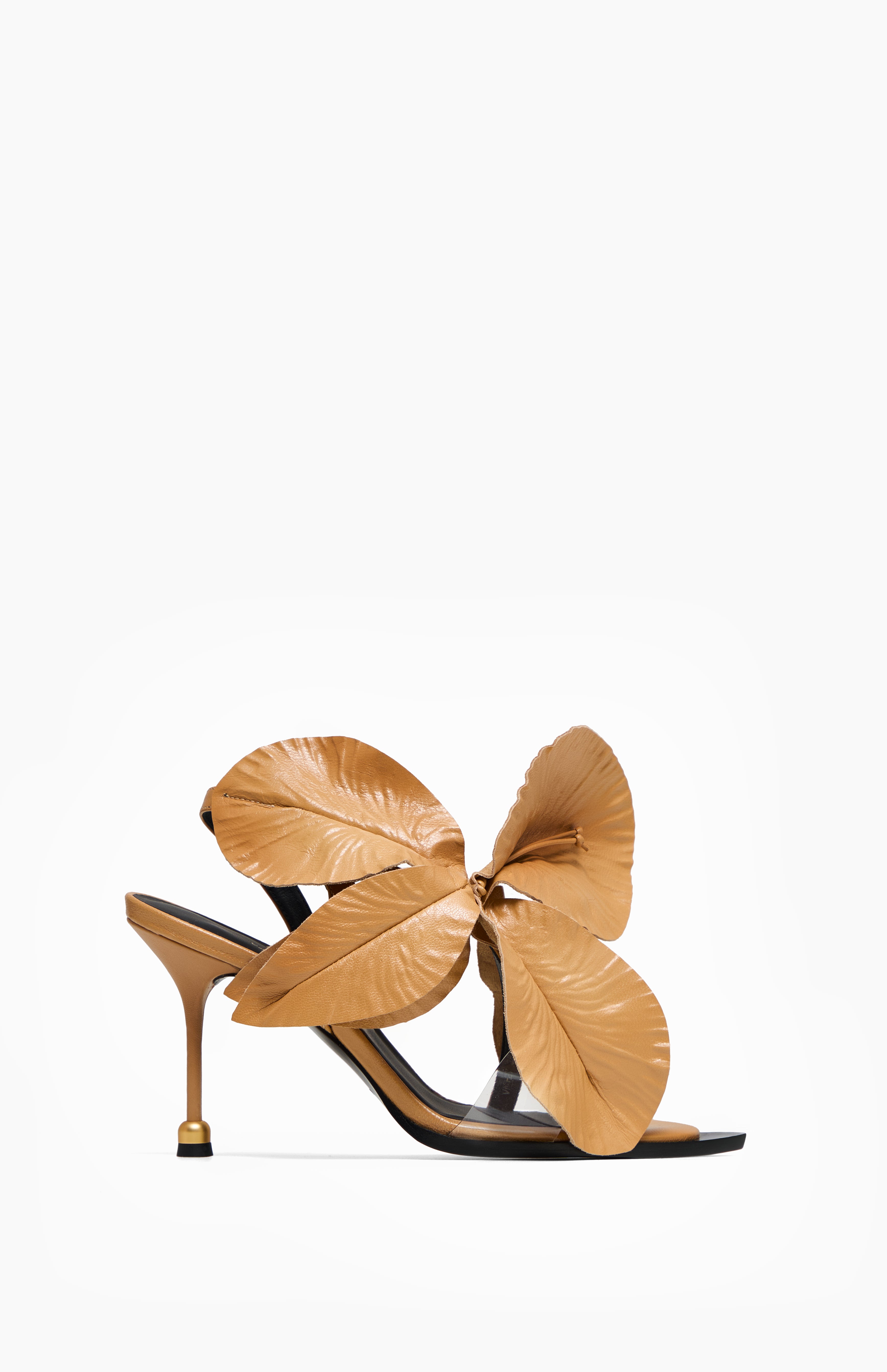 Sandały na obcasie DAISY CAMEL BEIGE 35 - Vanda Novak