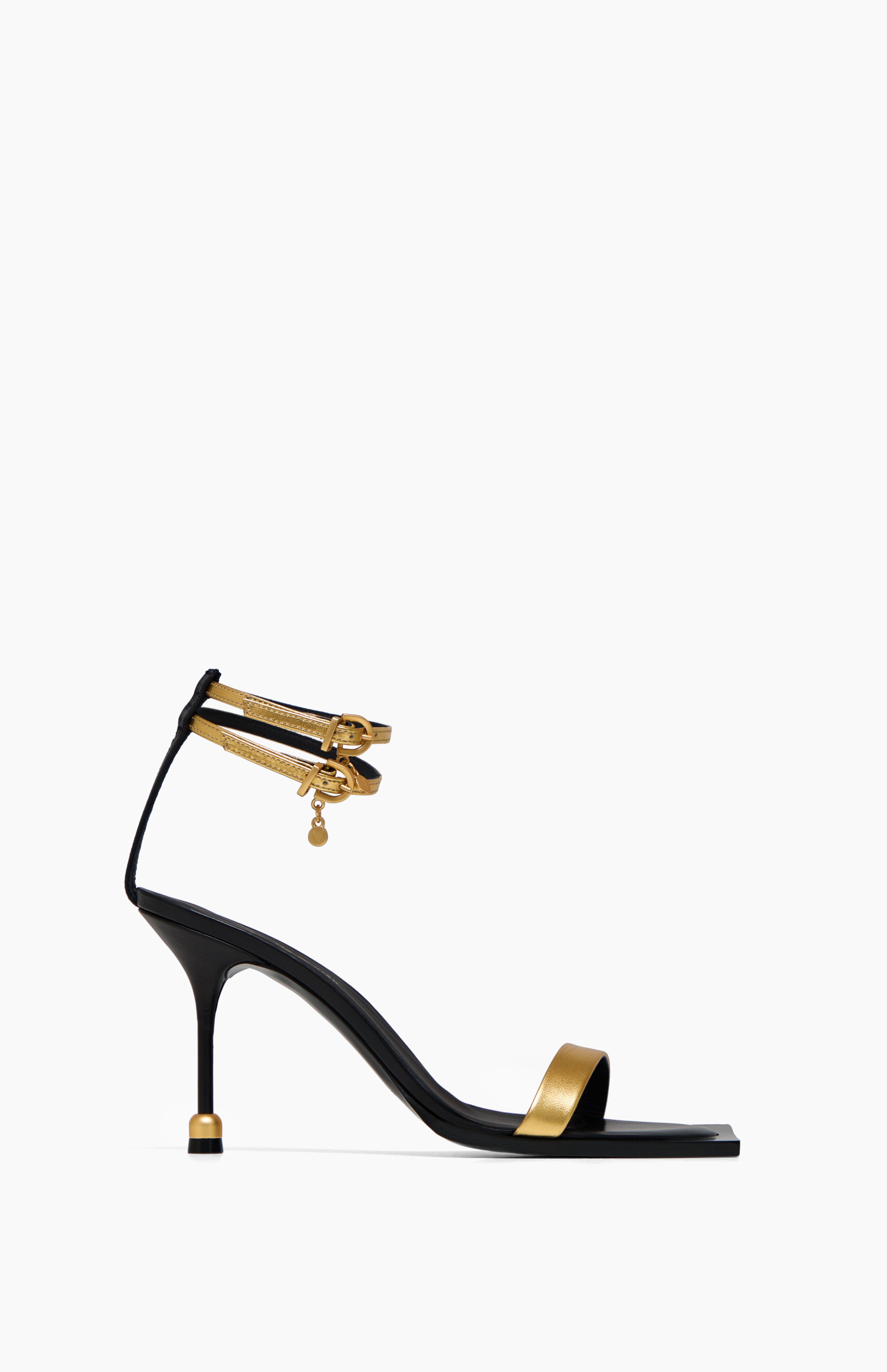 Sandały na obcasie CARRIE HONEY GOLD 41 - Vanda Novak