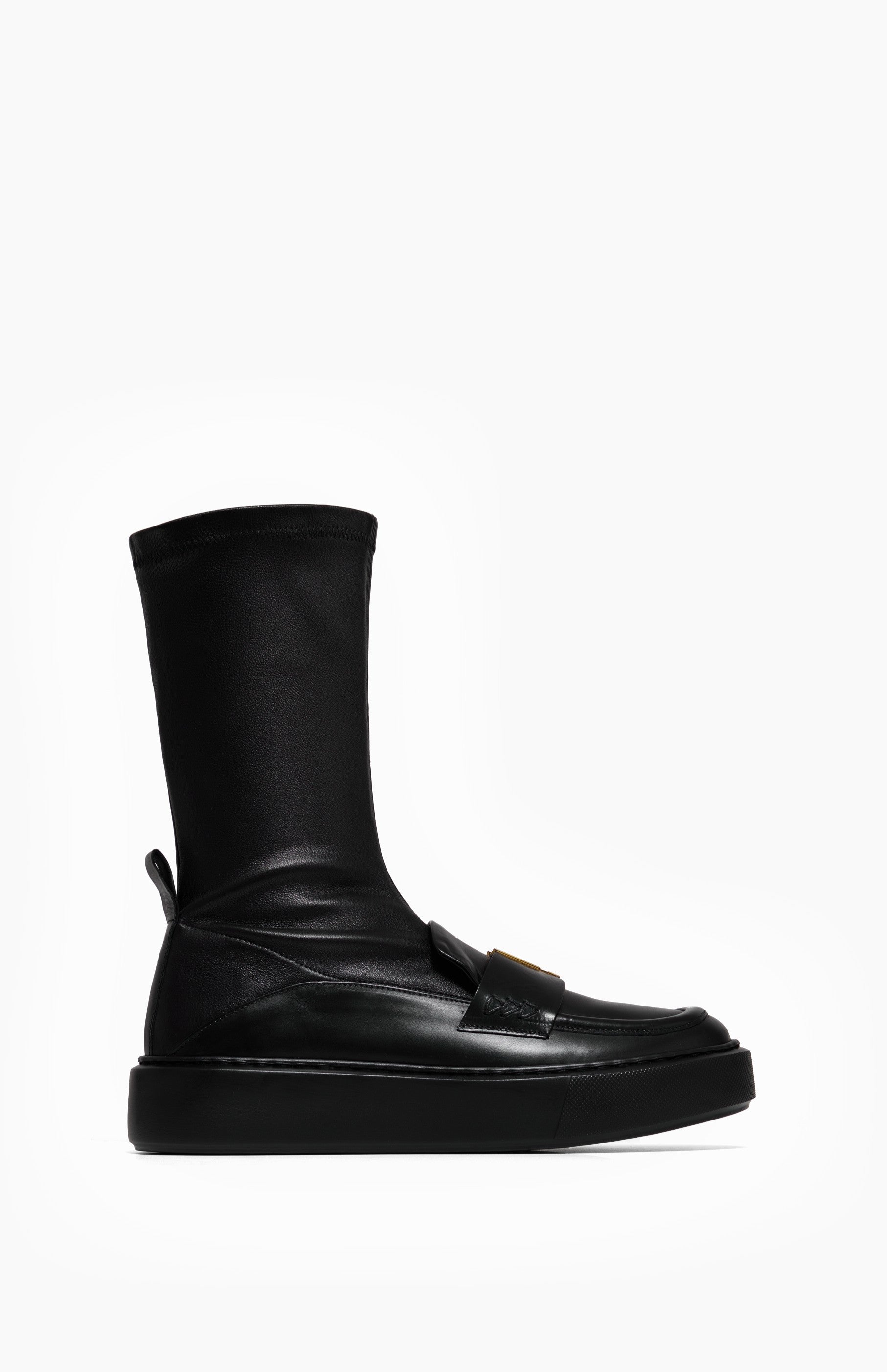 Skórzane botki damskie KATHY DEEP BLACK 35 - Vanda Novak