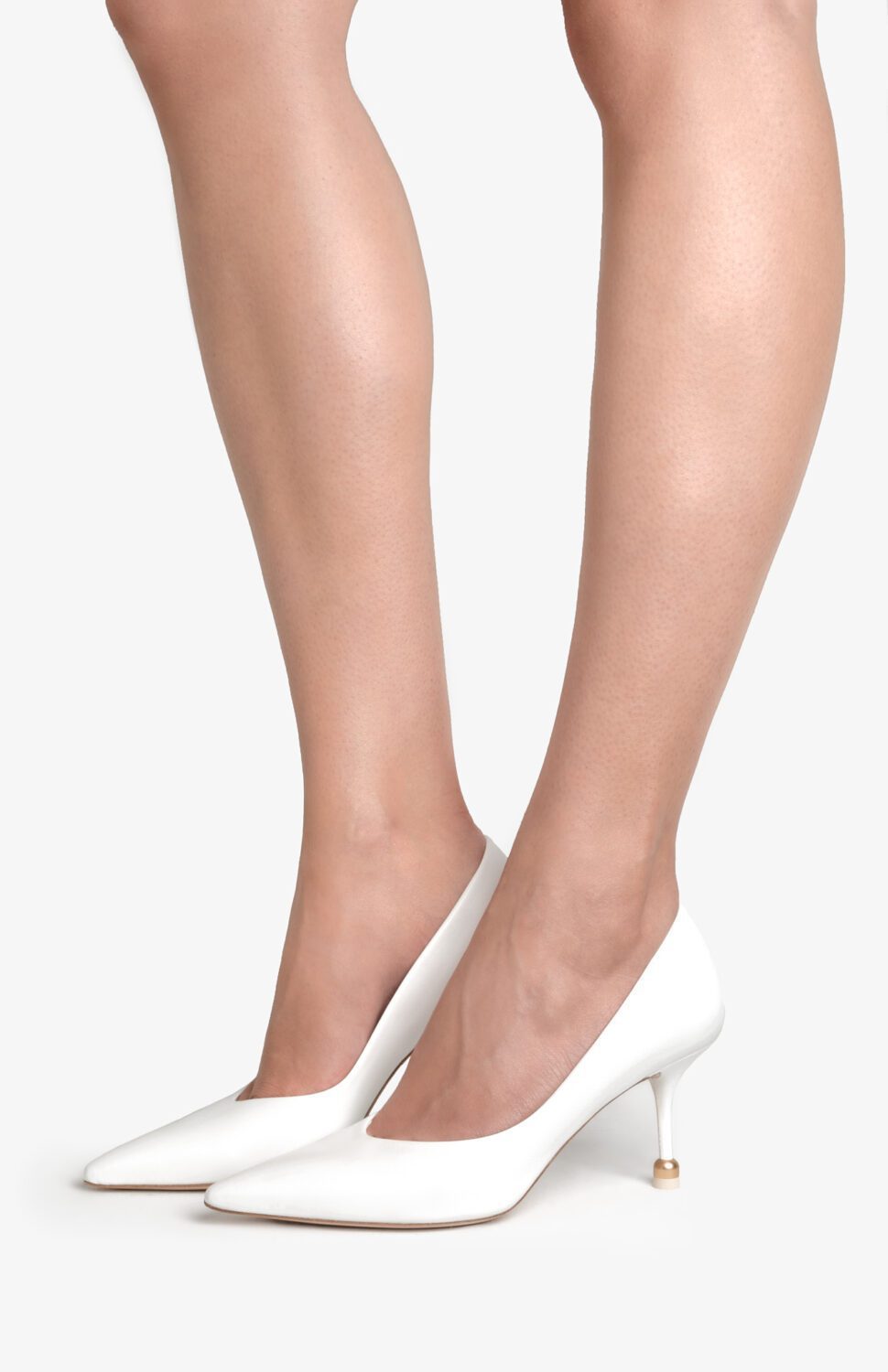 Czółenka na obcasie POLA ALABASTER WHITE 41 - Vanda Novak