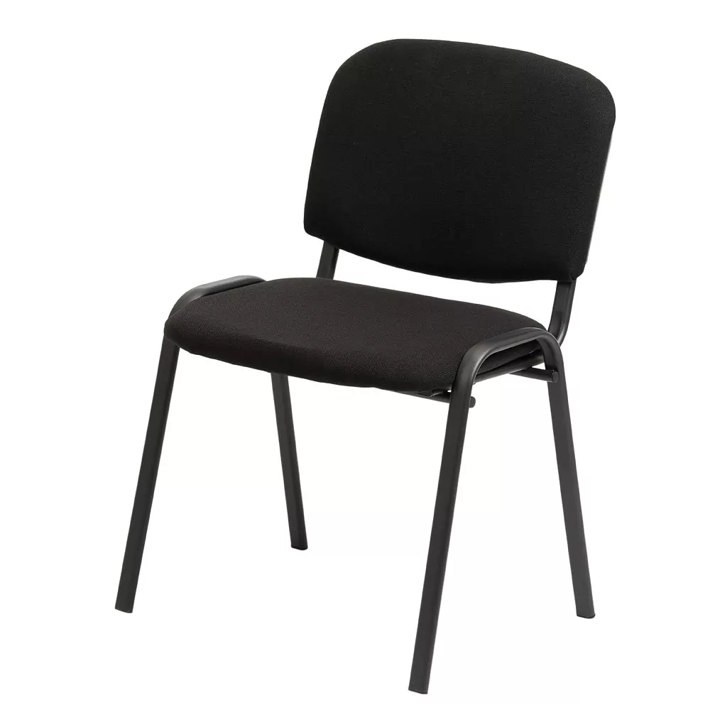 Krzesło konferencyjne tapicerowane ISO - kolor czarny