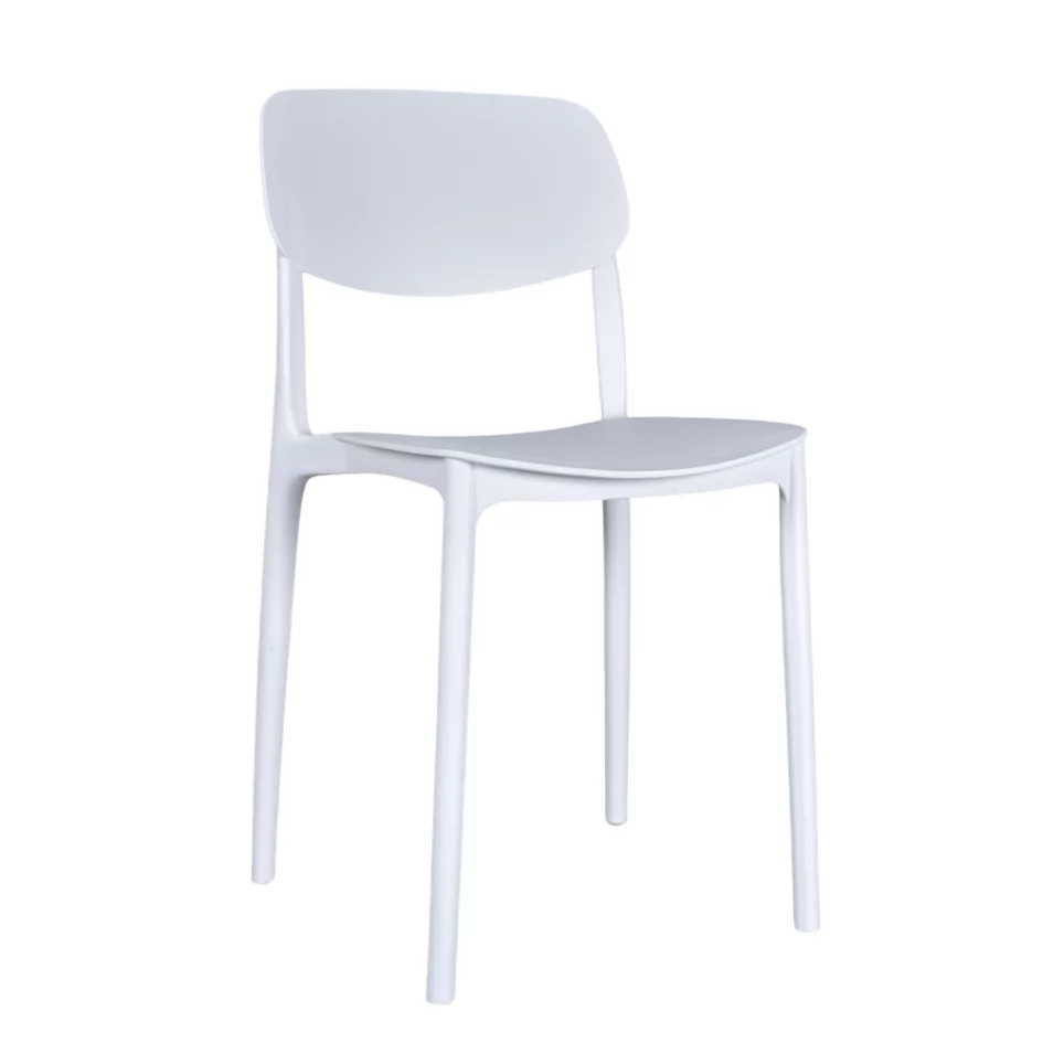 Krzesło kawiarniane restauracyjne Linea białe