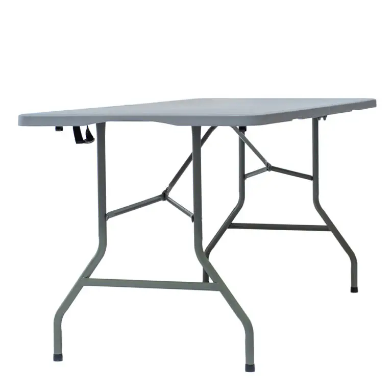 Stół ogrodowy cateringowy prostokątny walizka 180x74cm szary Eco