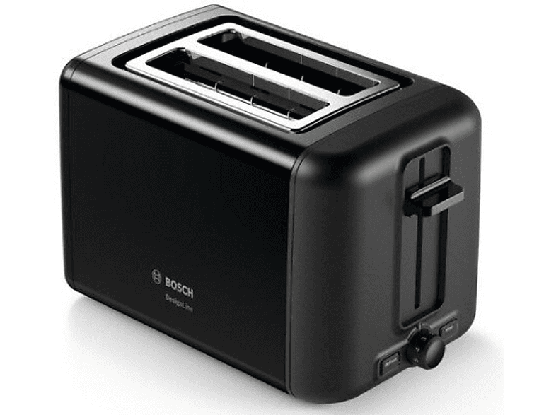 Toster BOSCH TAT3P423 DesignLine 980 W funkcja opiekania Czarny