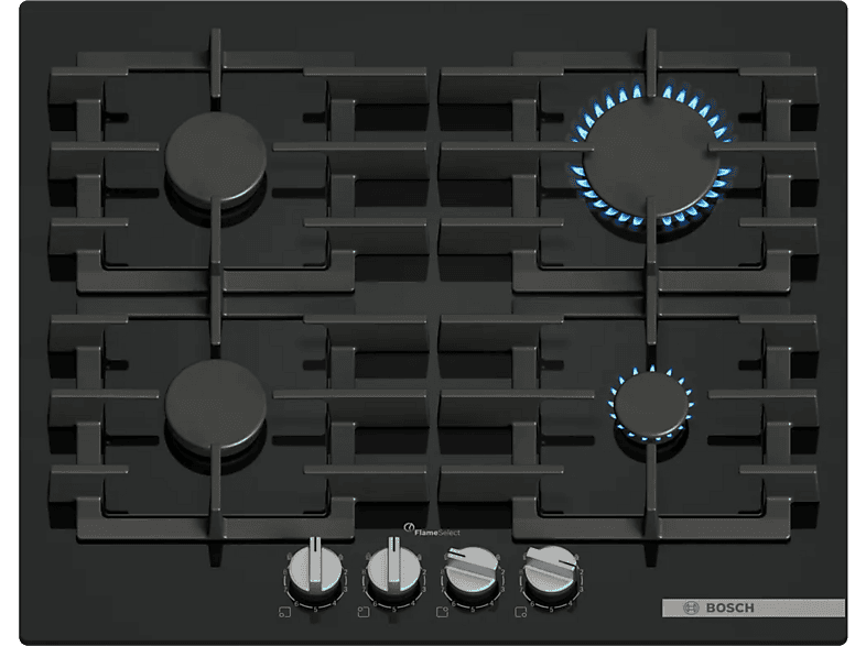 Gazowa do zabudowy BOSCH PPP6A6I40 Serie 6 Czarne szkło hartowane