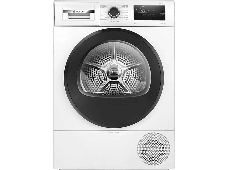 Suszarka Kondensacyjna z pompą ciepła BOSCH WTH85V9FPL Biały, Czarna ramka drzwi