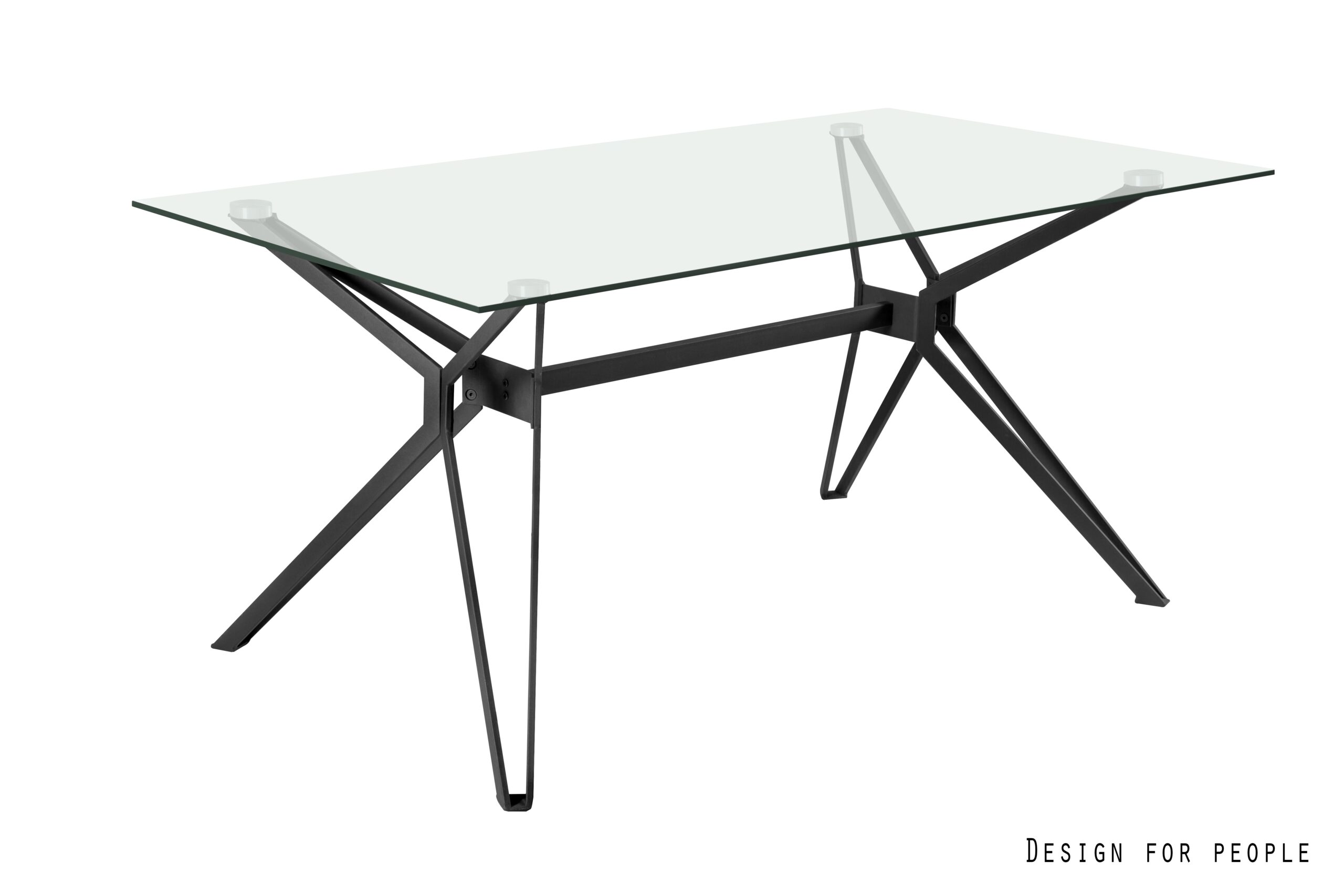 TEXAS PMG stół do biura szklany, prostokątny blat