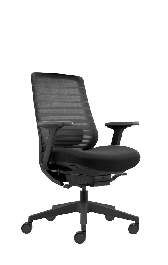 KIVI fotel biurowy czarny, siatka/tkanina