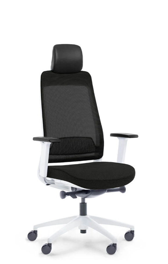 SHINE fotel biurowy biały, siatka/tkanina 5 kolorów