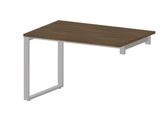 NOTER PZ118 Biurko pojedyncze prawe na nogach o profilu zamkniętym 118,5x80x74h