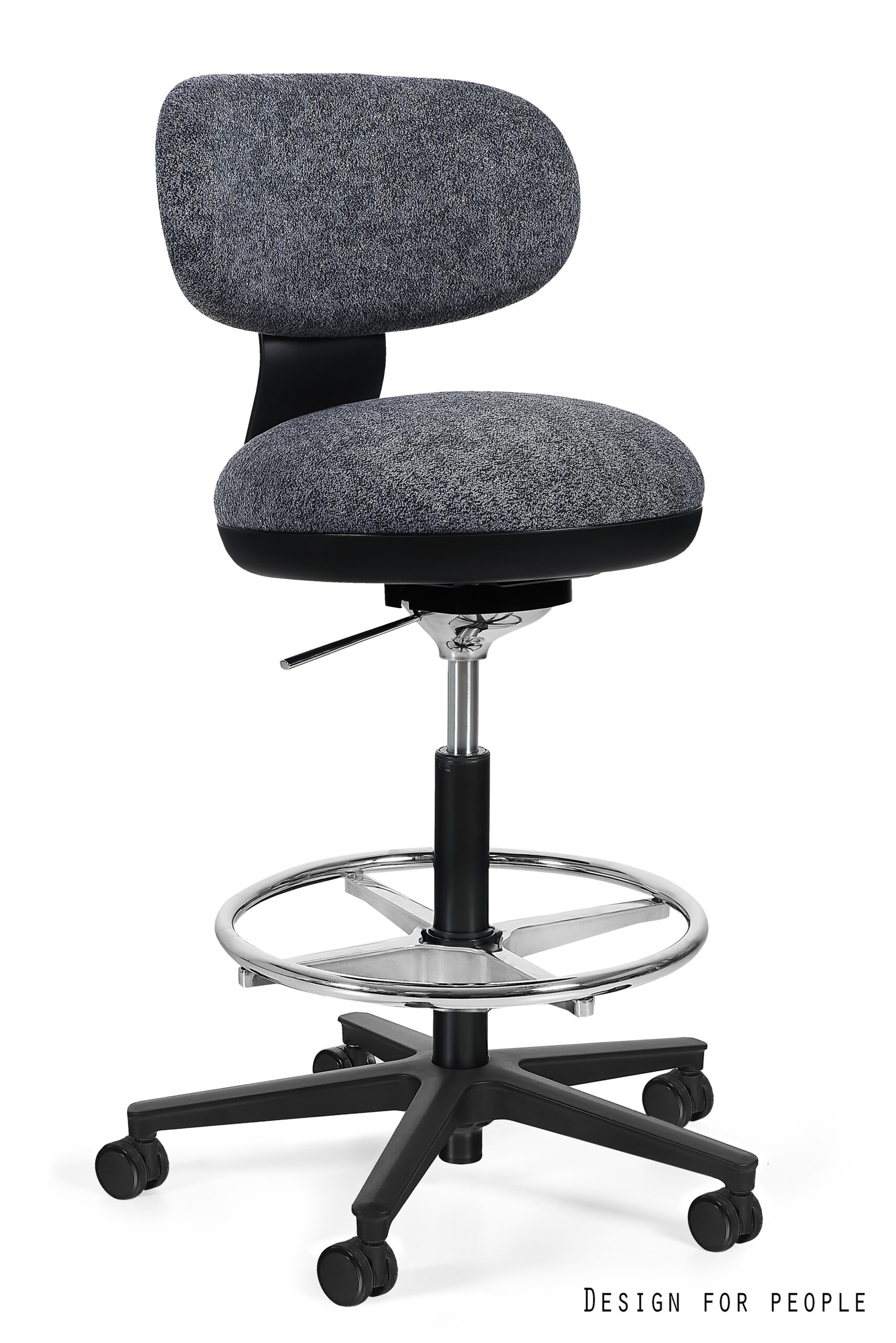 TURINI fotel biurowy balansujący z podnóżkiem, tkanina 5 kolorów