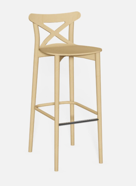 CORTE krzesło barowe drewniane bukowe lakierowane Paged ( H-4313 )