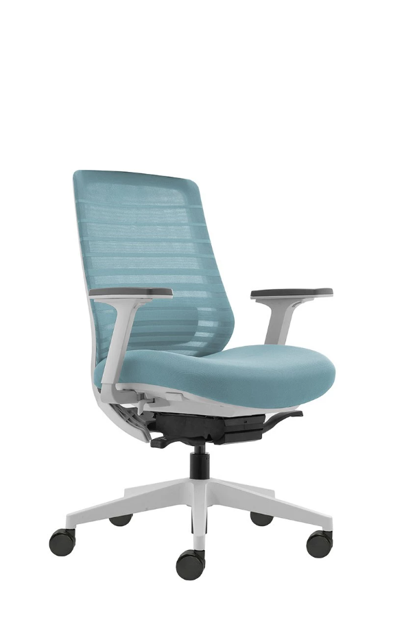 KIVI fotel biurowy biały, 2 kolory, siatka/tkanina