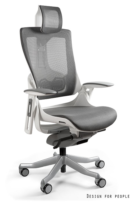 WAU 2 fotel biurowy biały, siatka 6 kolorów