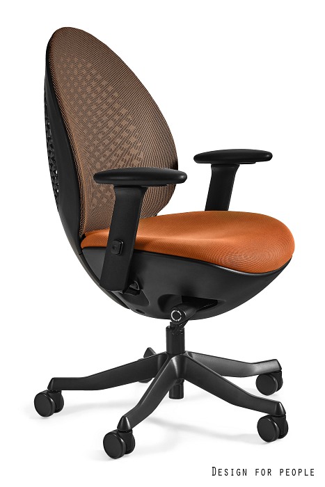 OVO fotel biurowy czarny, kolory siatka/tkanina