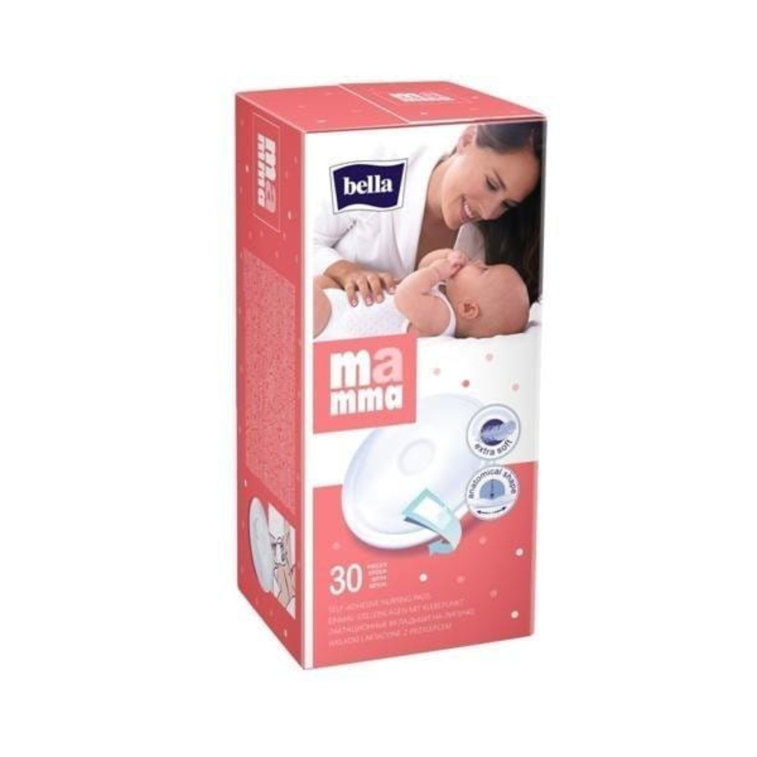 Bella mamma - wkładki laktacyjne z przylepcem, 30 sztuk