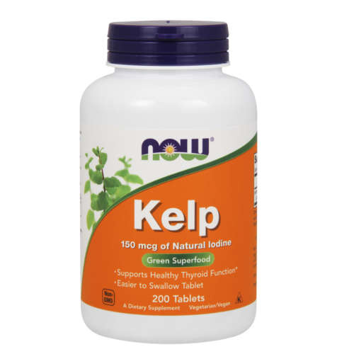 Now foods, kelp 150 mcg, 200 tabletek