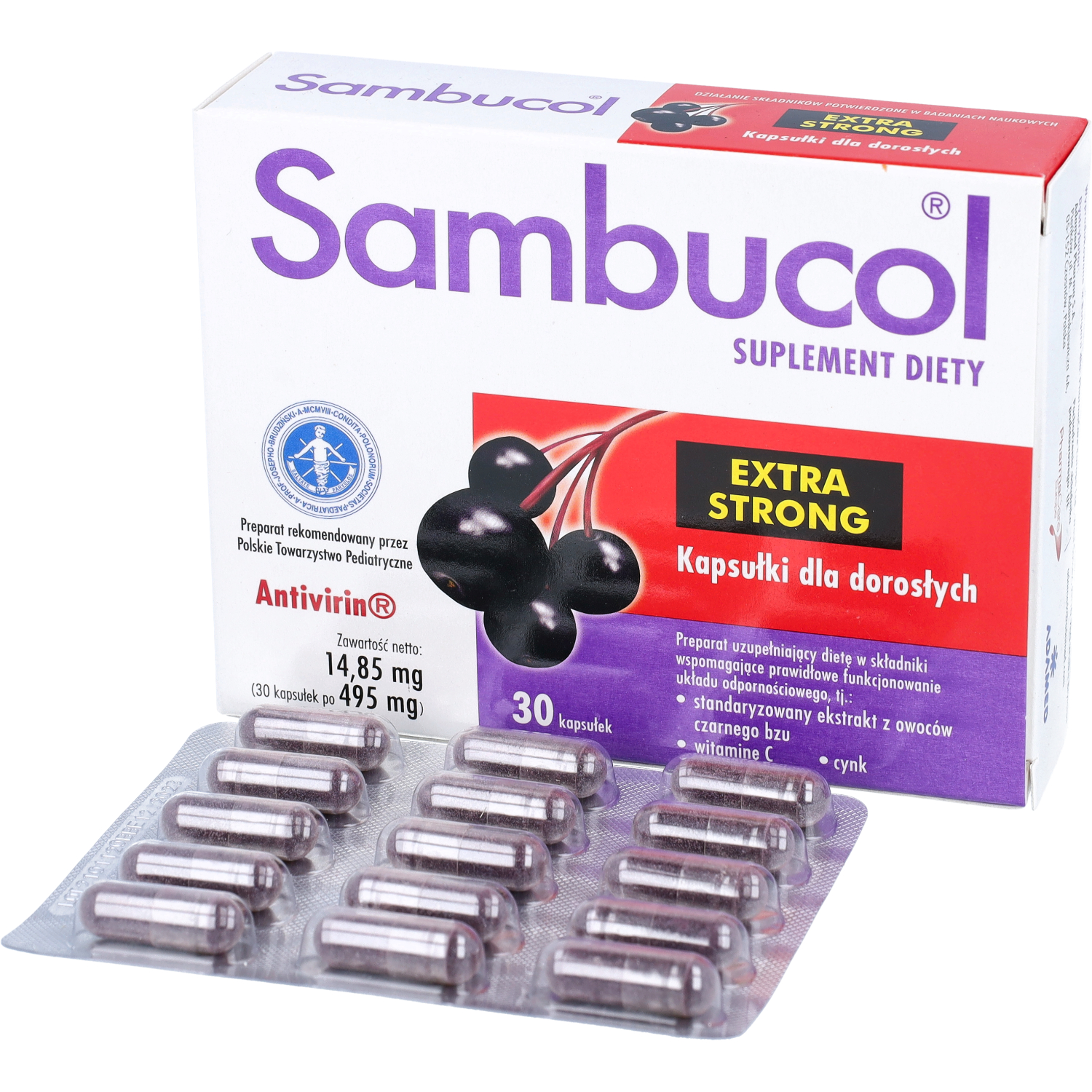 Sambucol extra strong, 30 kapsułek