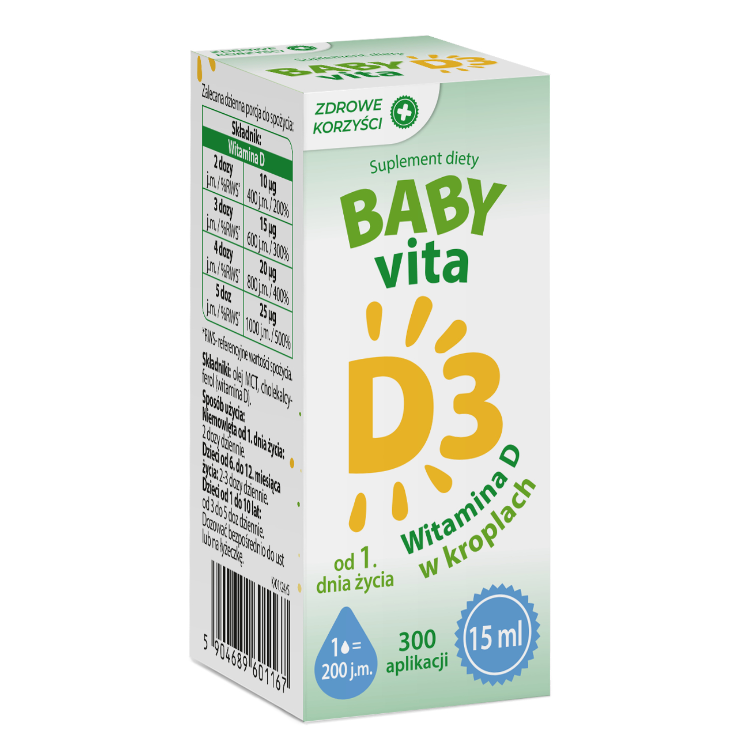 Zdrowe korzyści babyvita d3, krople, 15 ml