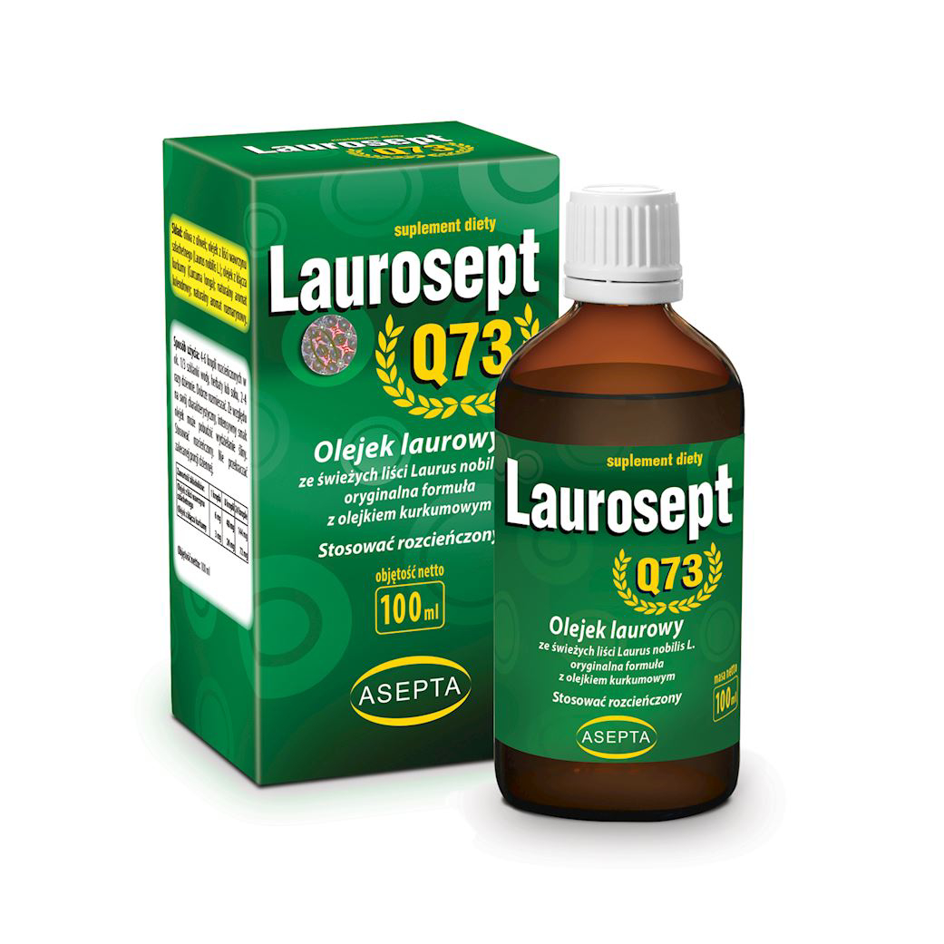 Laurosept q73, olejek laurowy, krople, 100 ml