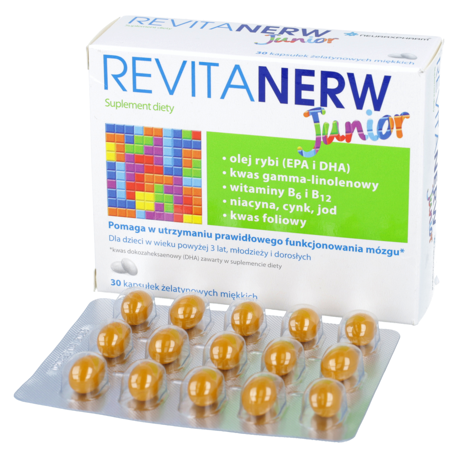 Revitanerw junior, 30 kapsułek żelatynowych miękkich