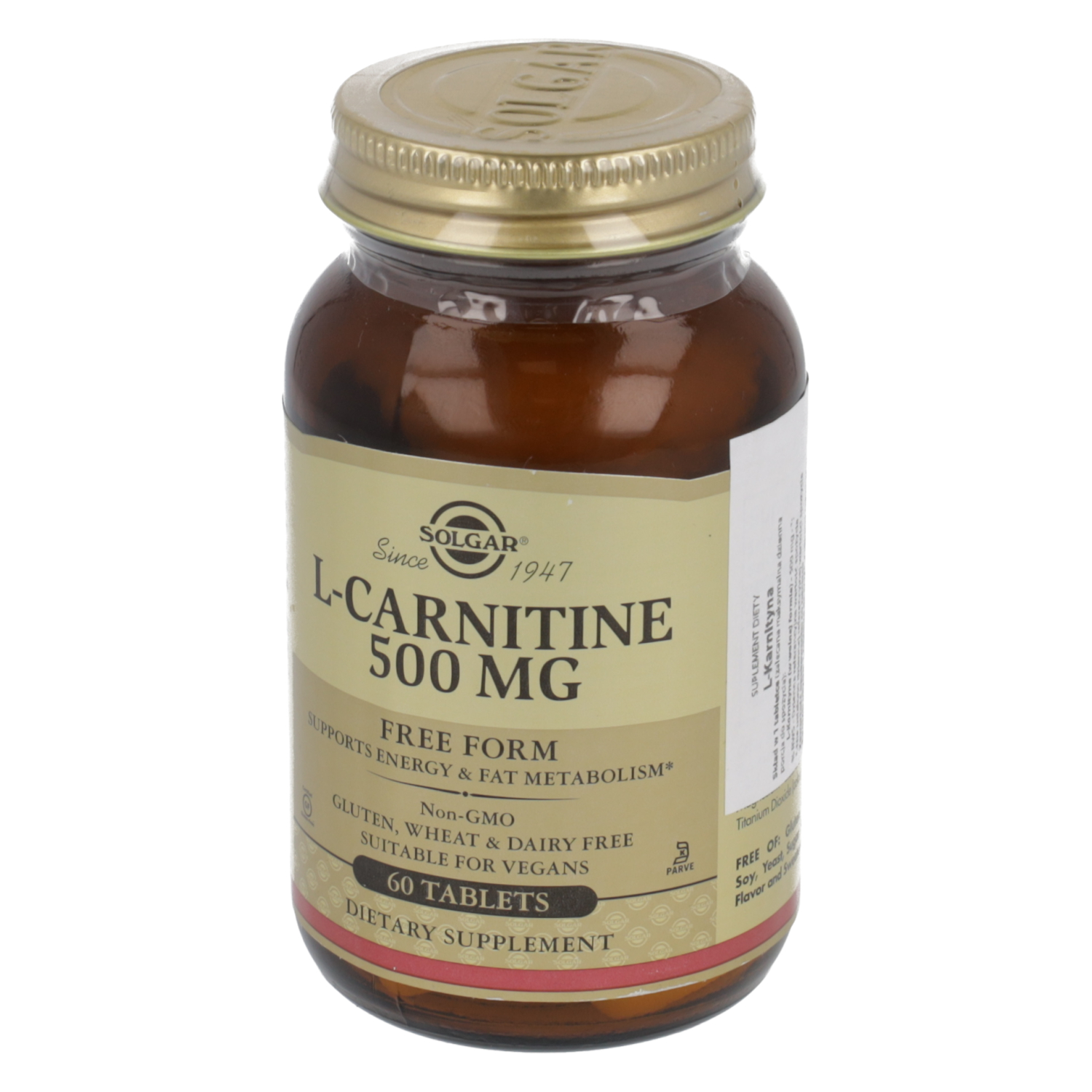 Solgar l-carnitine 500 mg, 60 tabletek