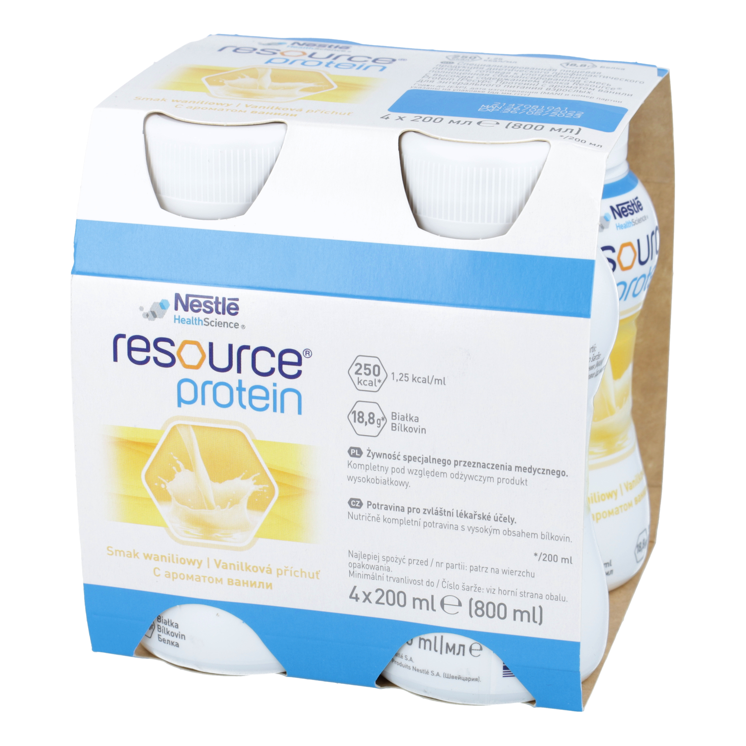 Resource protein - smak waniliowy, 4 x 200 ml