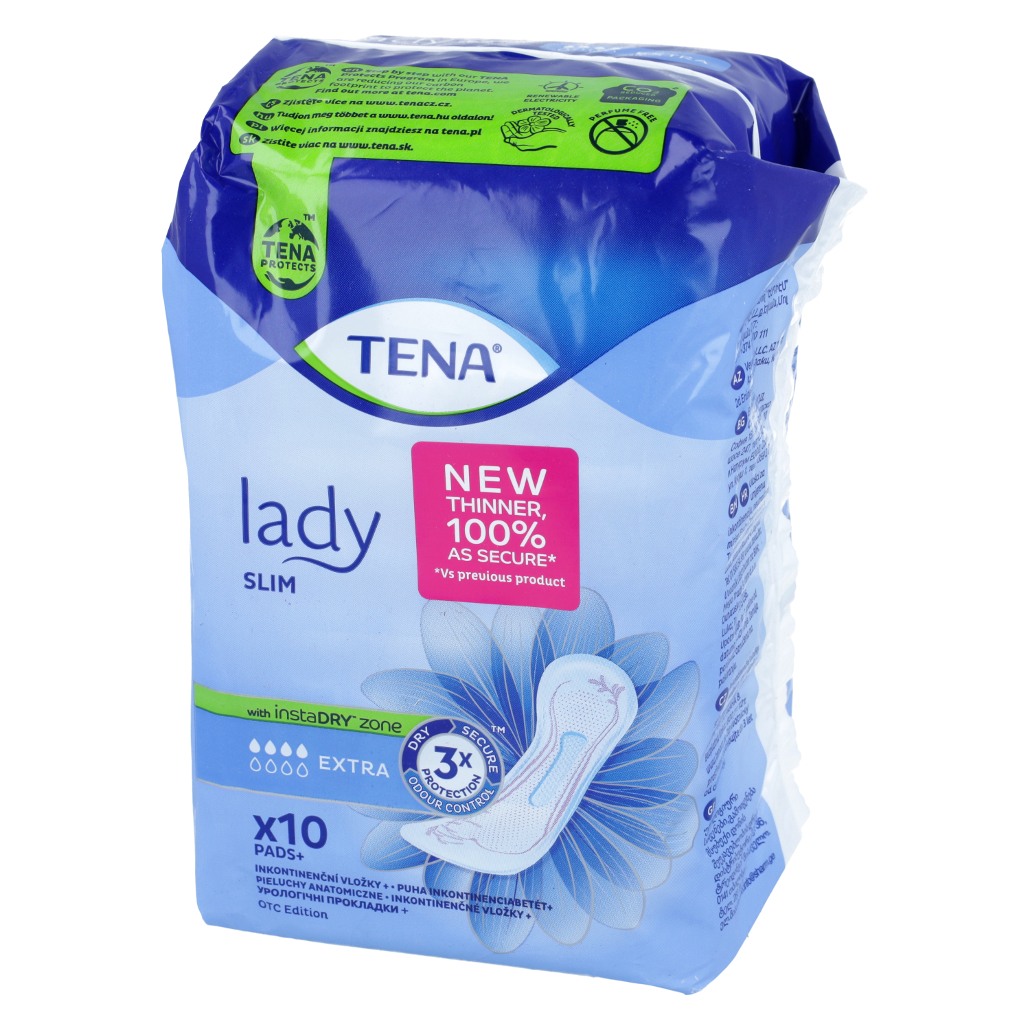 Tena lady extra slim otc edition - wkładki anatomiczne, 10 sztuk