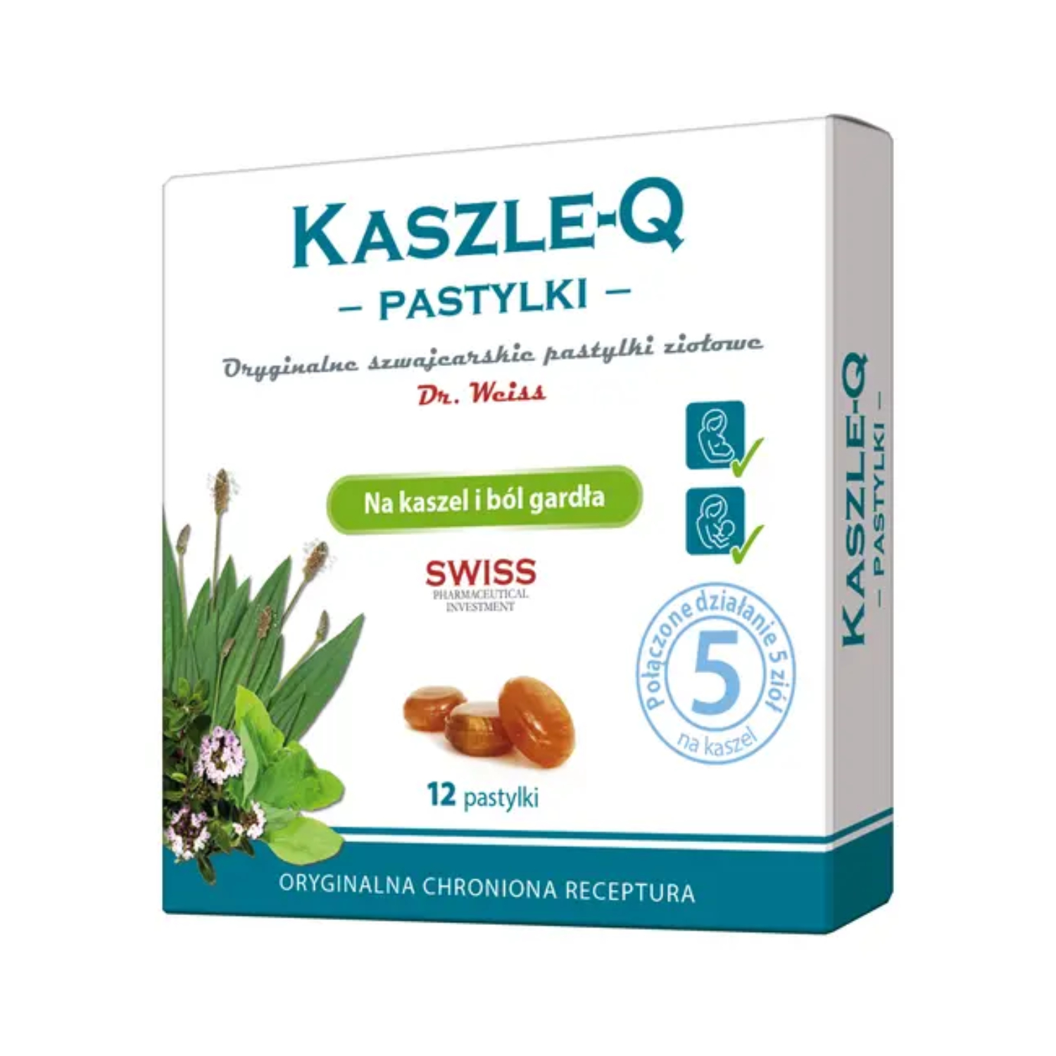 Kaszle-q, pastylki do ssania, 12 sztuk