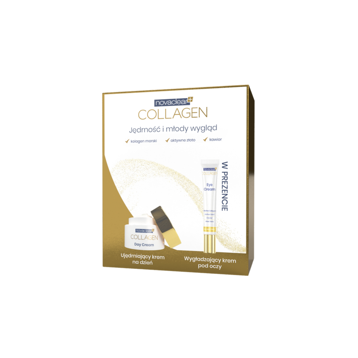 Novaclear collagen- krem na dzień + krem pod oczy, 50 ml+15 ml