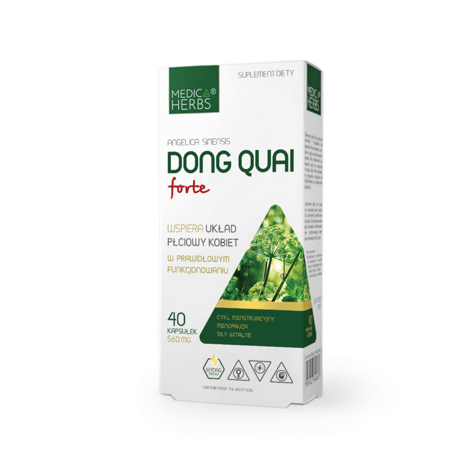 Medica herbs dong quai forte 560 mg, 40 kapsułek