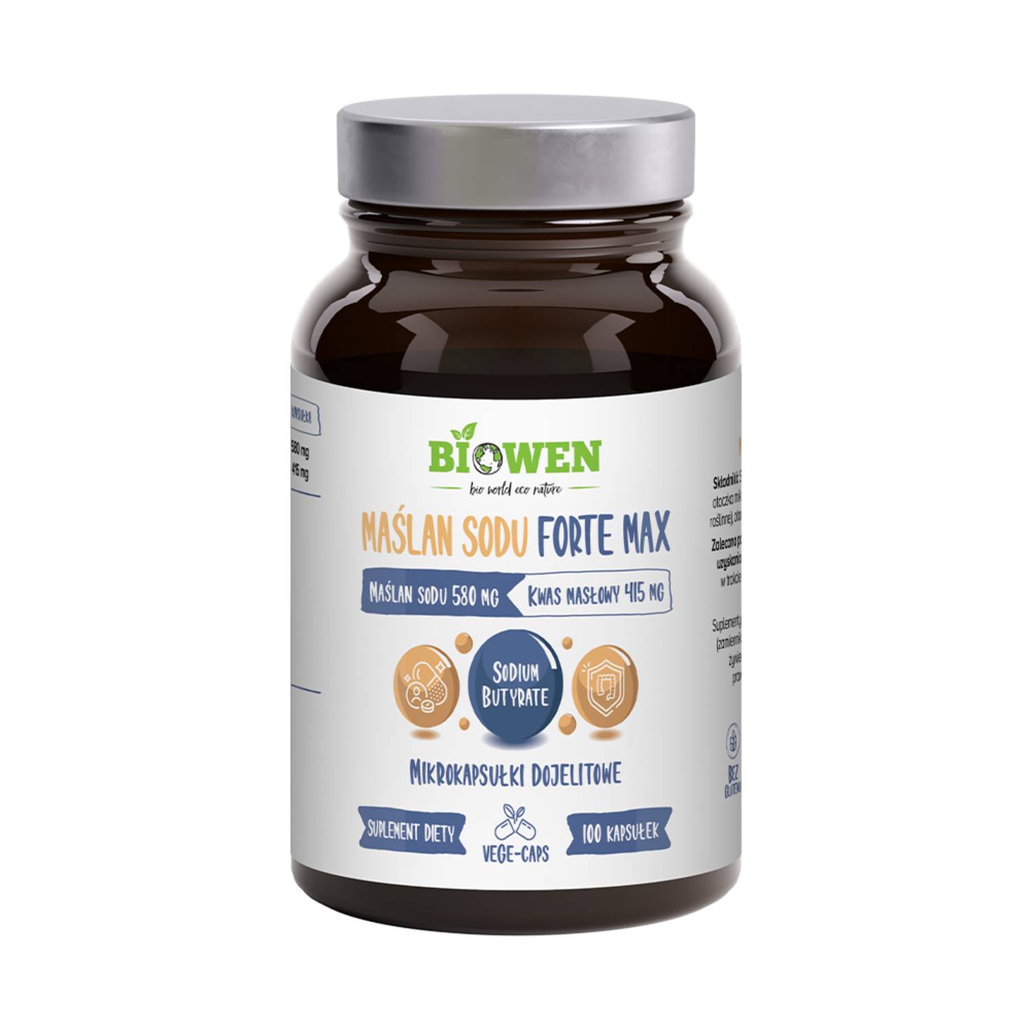 Biowen maślan sodu 580 mg, 100 kapsułek