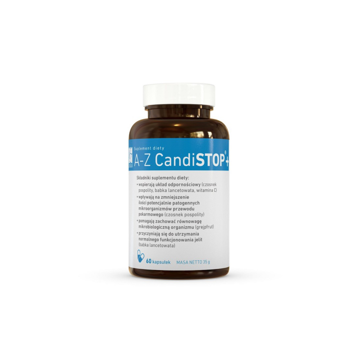 A-z medica - candistop+, wsparcie trawienia, 60 kapsułek