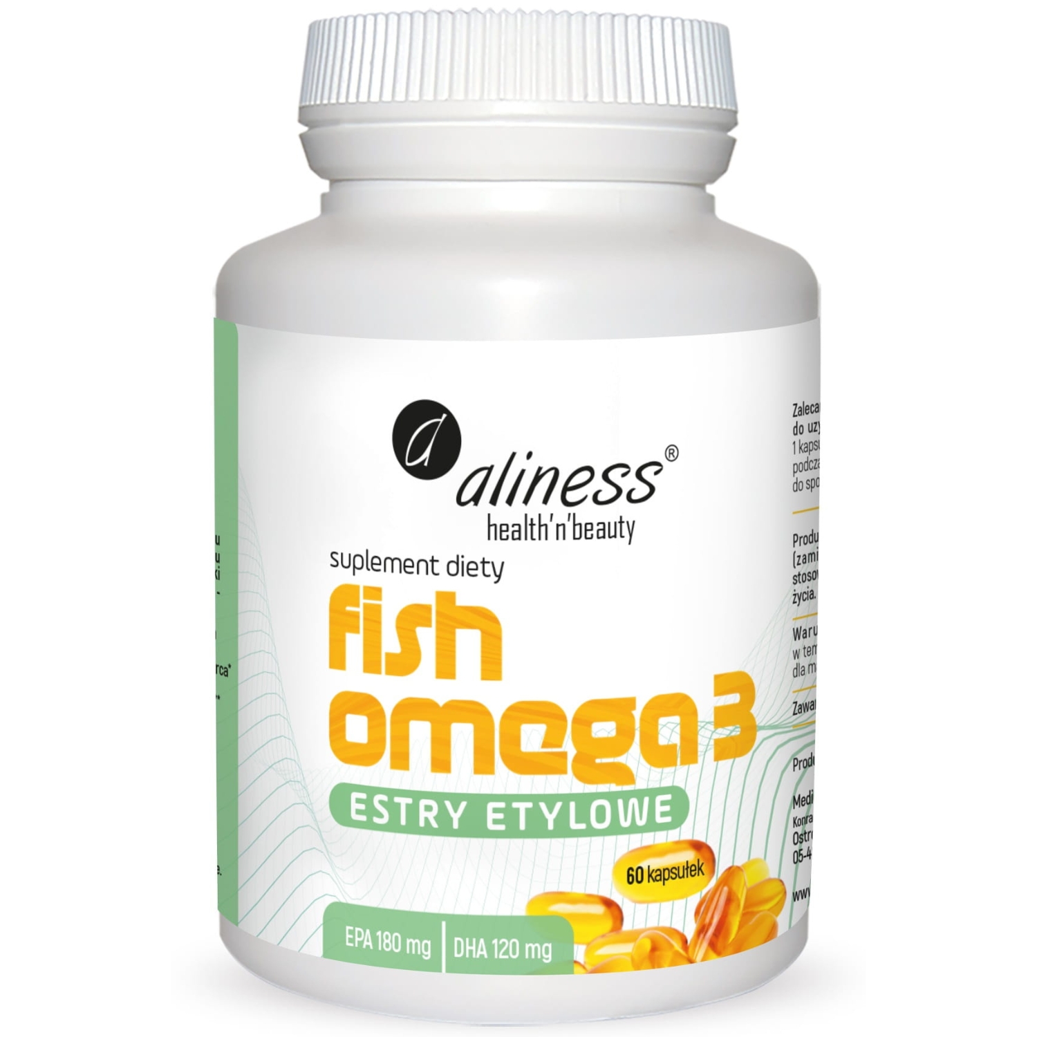 Aliness fish omega-3 estry 80/120 mg, 60 kapsułek