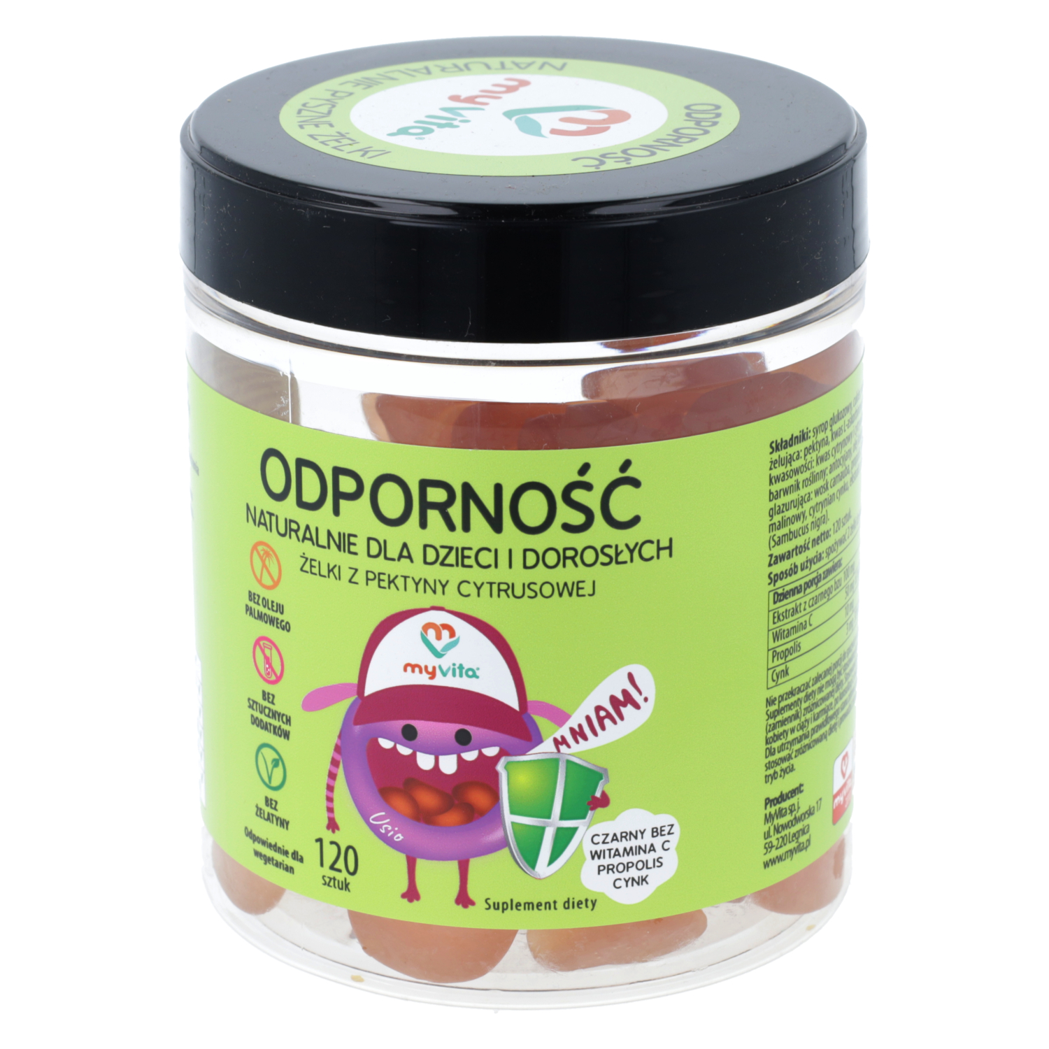 Myvita odporność, dla dzieci i dorosłych, 120 żelek
