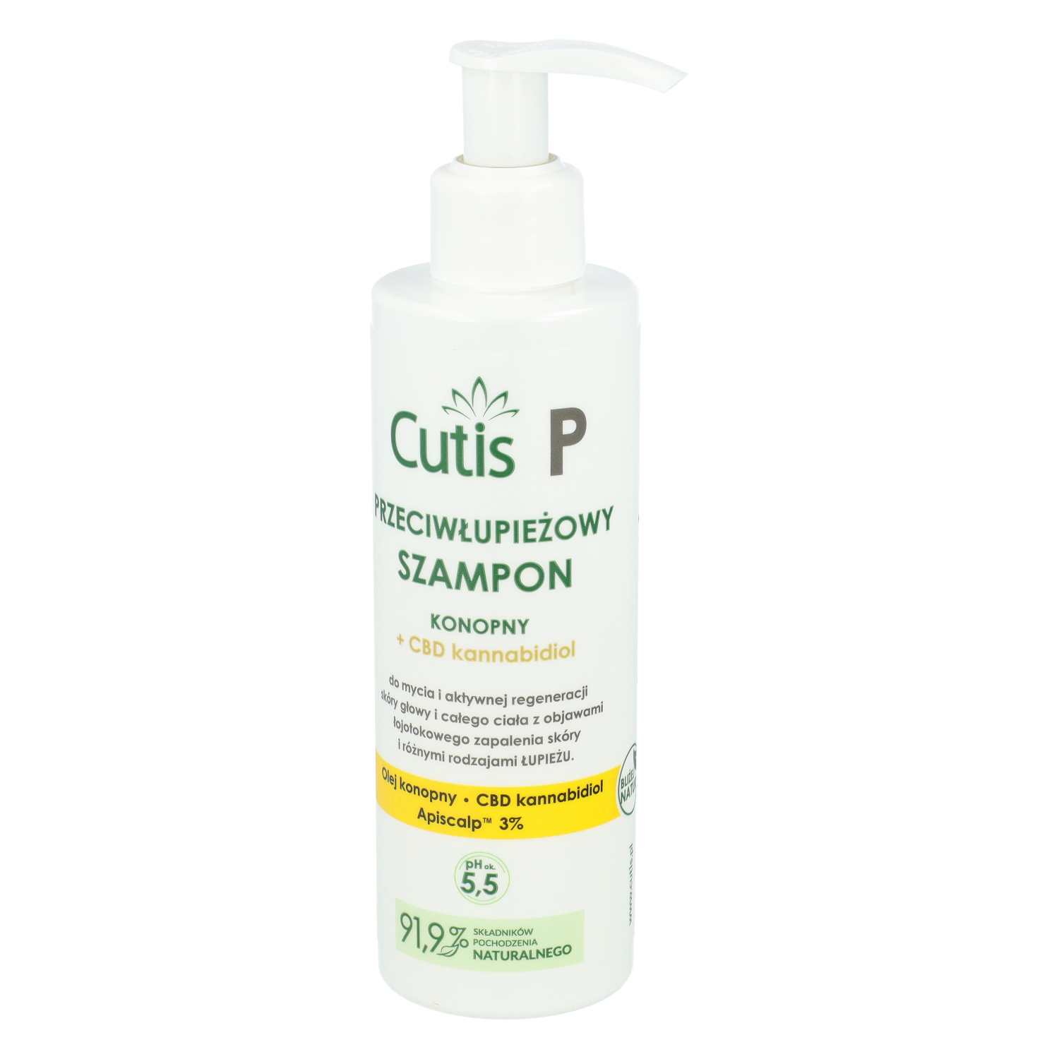 Cutis p - przeciwłupieżowy, szampon konopny + cbd, 150 ml