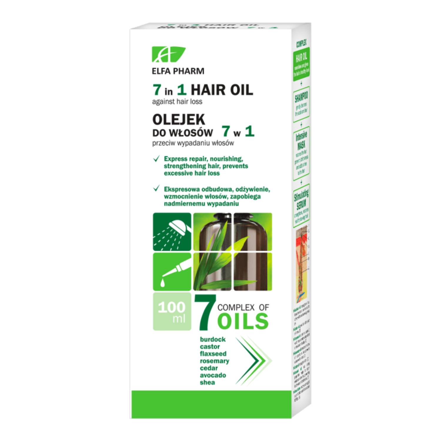 Elfa pharm - olejek do włosów 7w1 przeciw wypadaniu włosów, 100 ml
